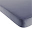 GoodHome Tiga Steel grey Plain Square Seat pad (L)40cm x (W)36cm