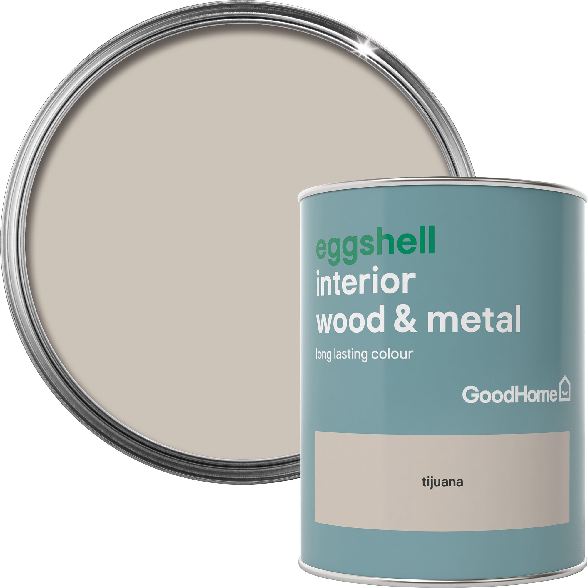 GoodHome Tijuana Eggshell Metal & wood paint, 750ml