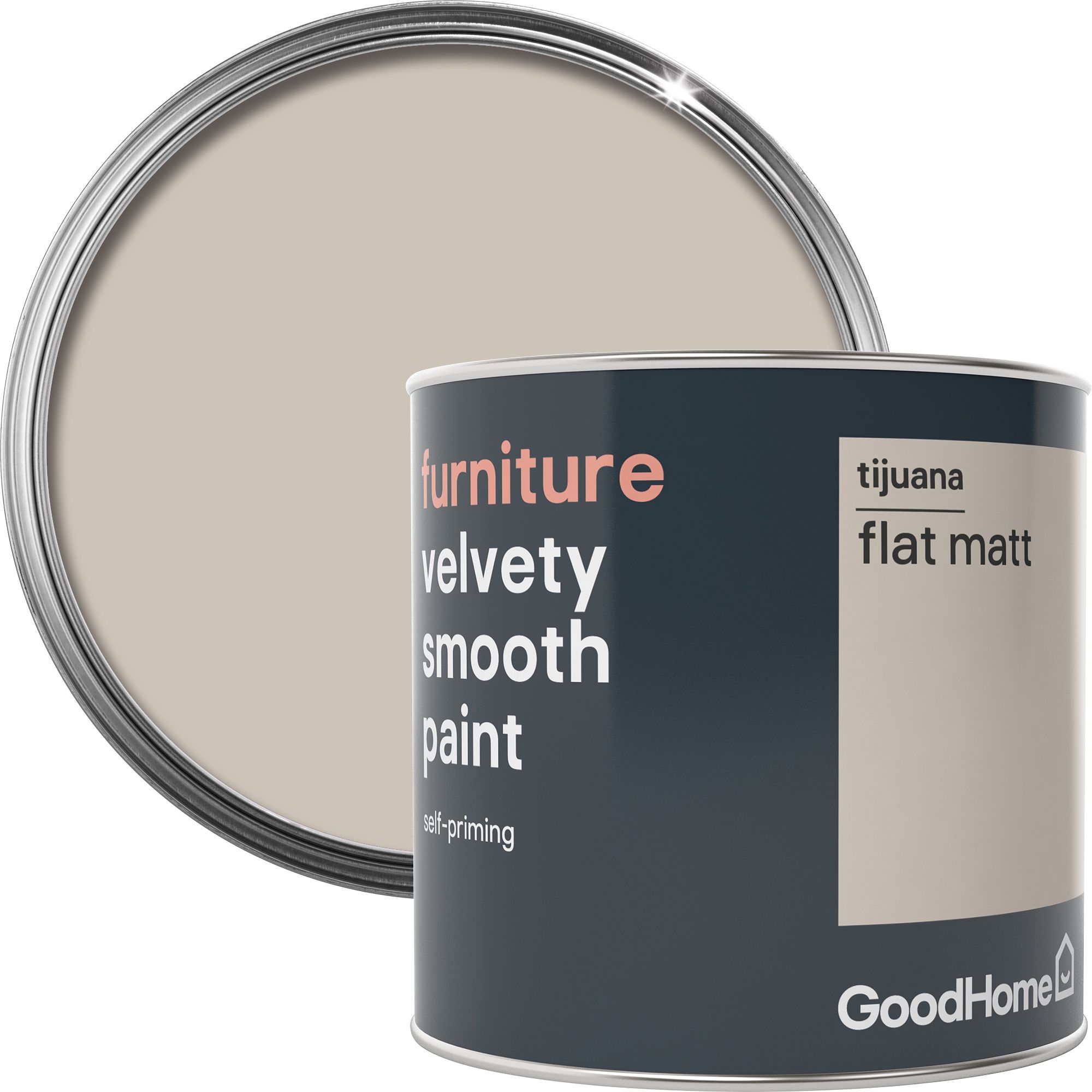 GoodHome Tijuana Flat matt Furniture paint, 500ml DIY at B&Q