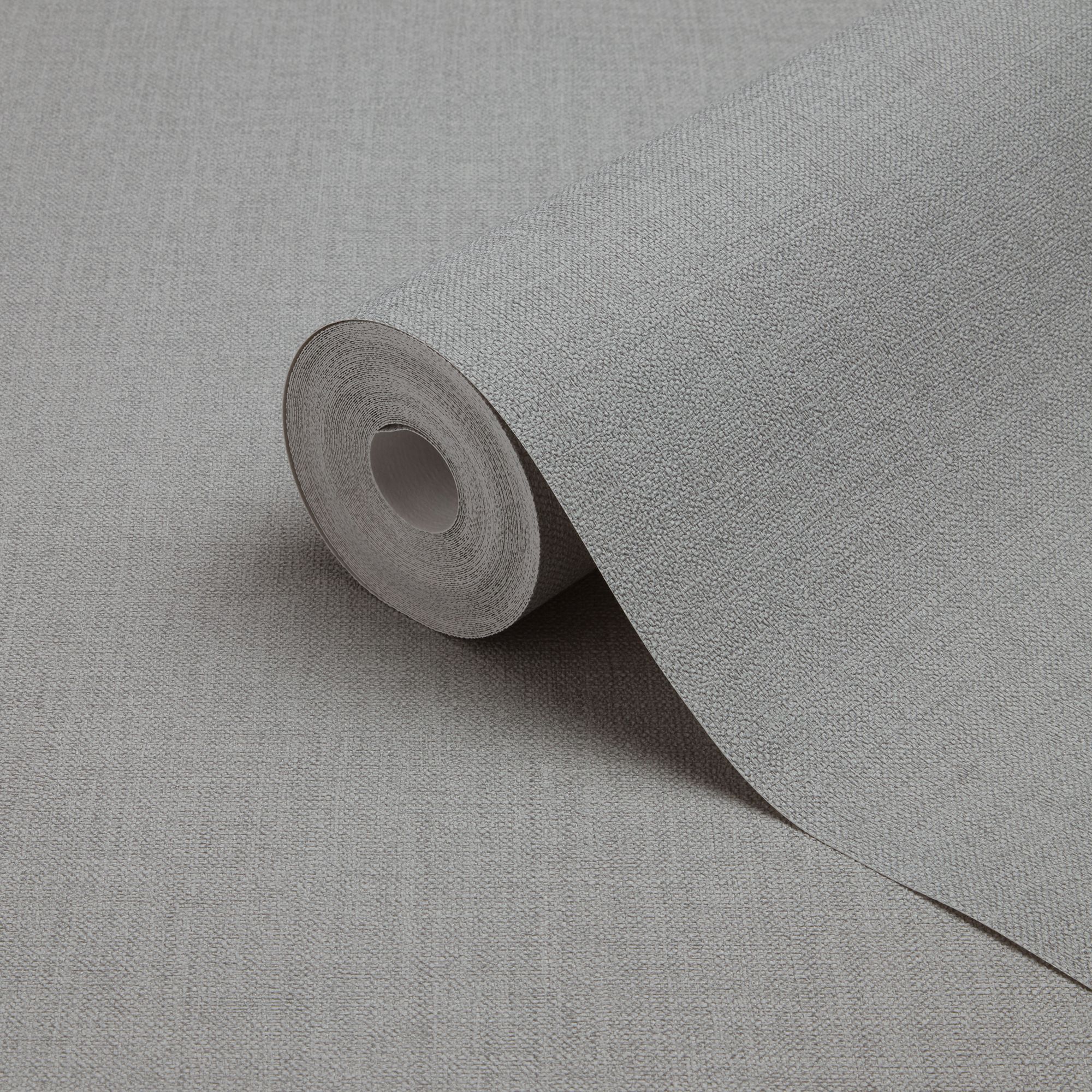 GoodHome Tille Dark grey Fabric effect Textured Wallpaper DIY at B&Q