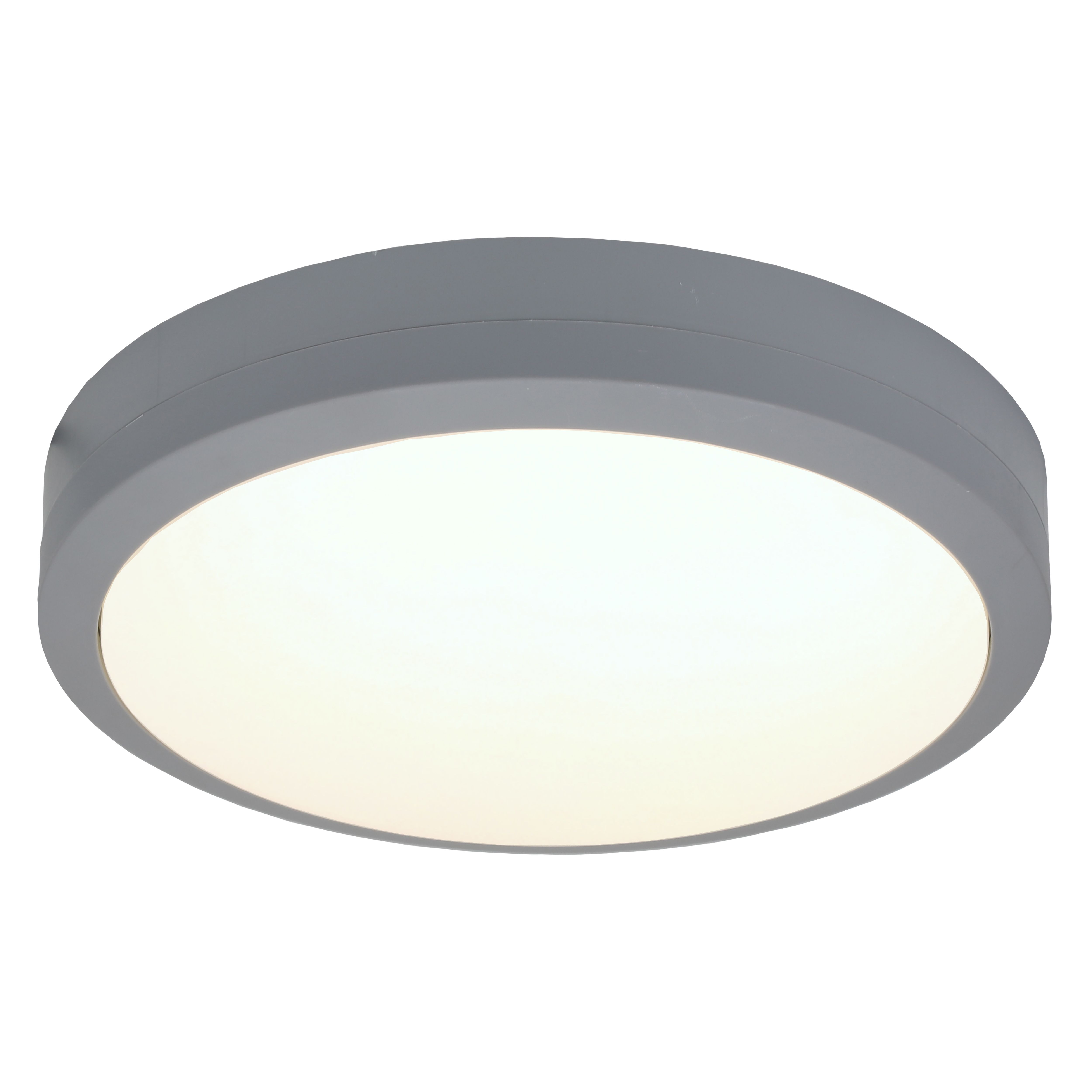 GoodHome Tilman Grey Wired LED Bulkhead light (Dia) 20cm | DIY at B&Q