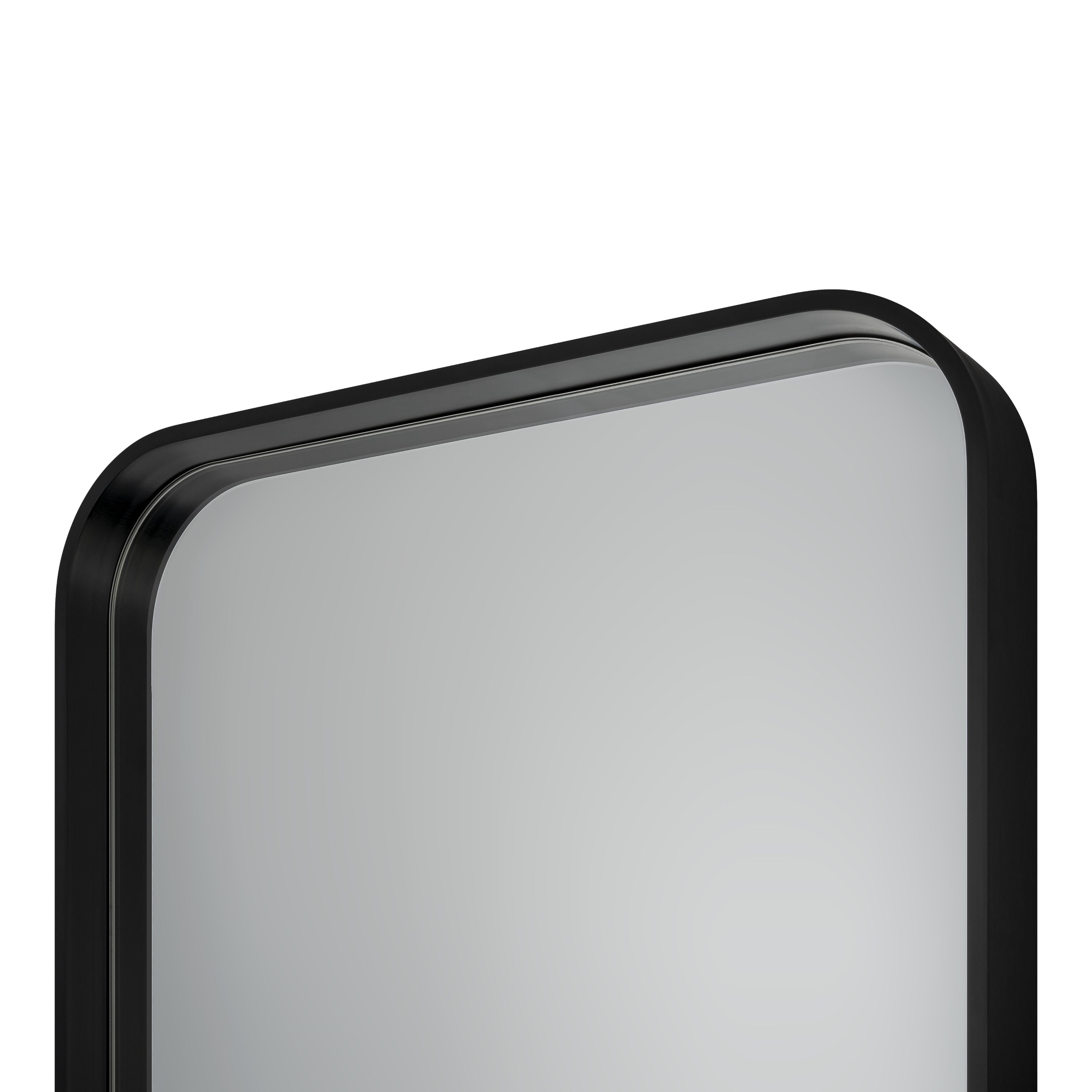 GoodHome Tisa Black Rectangular Wall-mounted Bathroom Mirror (H  