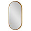 GoodHome Tisa Gold effect Oval Wall-mounted Bathroom Mirror (H)80cm (W)40cm