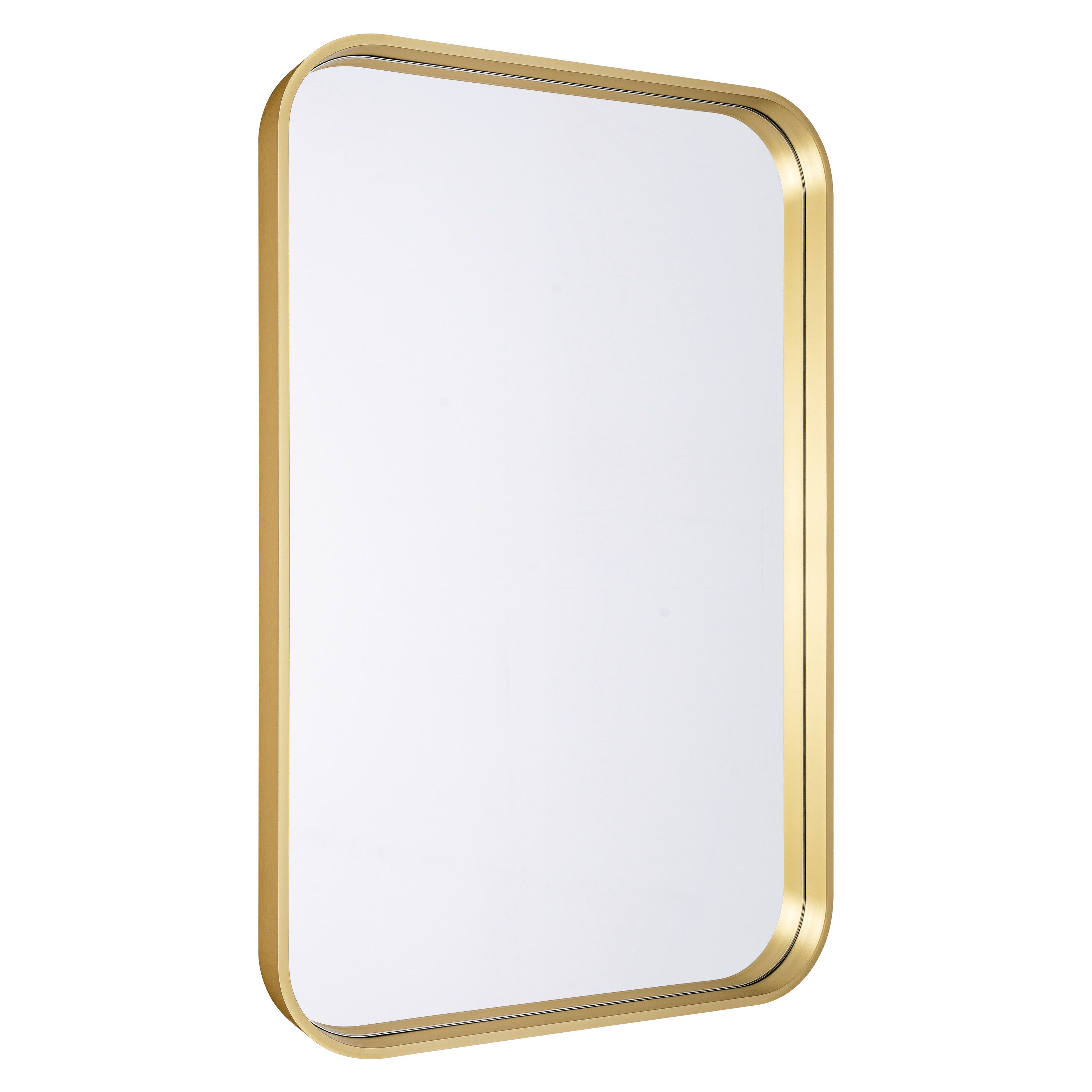 Goodhome Tisa Gold Effect Rectangular Wall-mounted Bathroom Mirror (h 