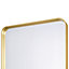 GoodHome Tisa Gold effect Rectangular Wall-mounted Bathroom Mirror (H)60cm (W)40cm