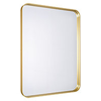 GoodHome Tisa Gold effect Rectangular Wall-mounted Bathroom Mirror (H)60cm (W)80cm