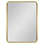 GoodHome Tisa Gold effect Rectangular Wall-mounted Bathroom Mirror (H)60cm (W)80cm