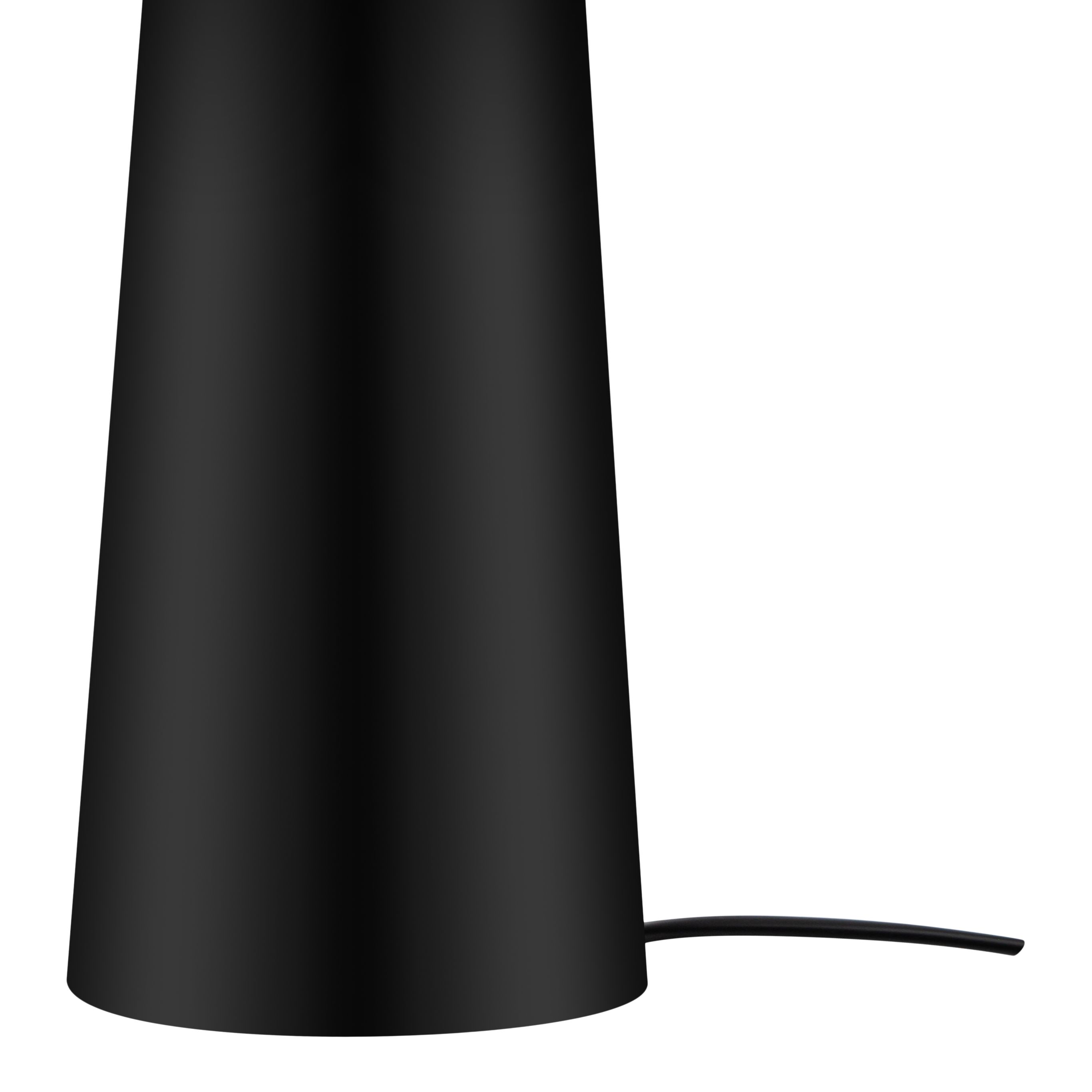 GoodHome Tolland Cylinder Matt Natural & Black Table lamp
