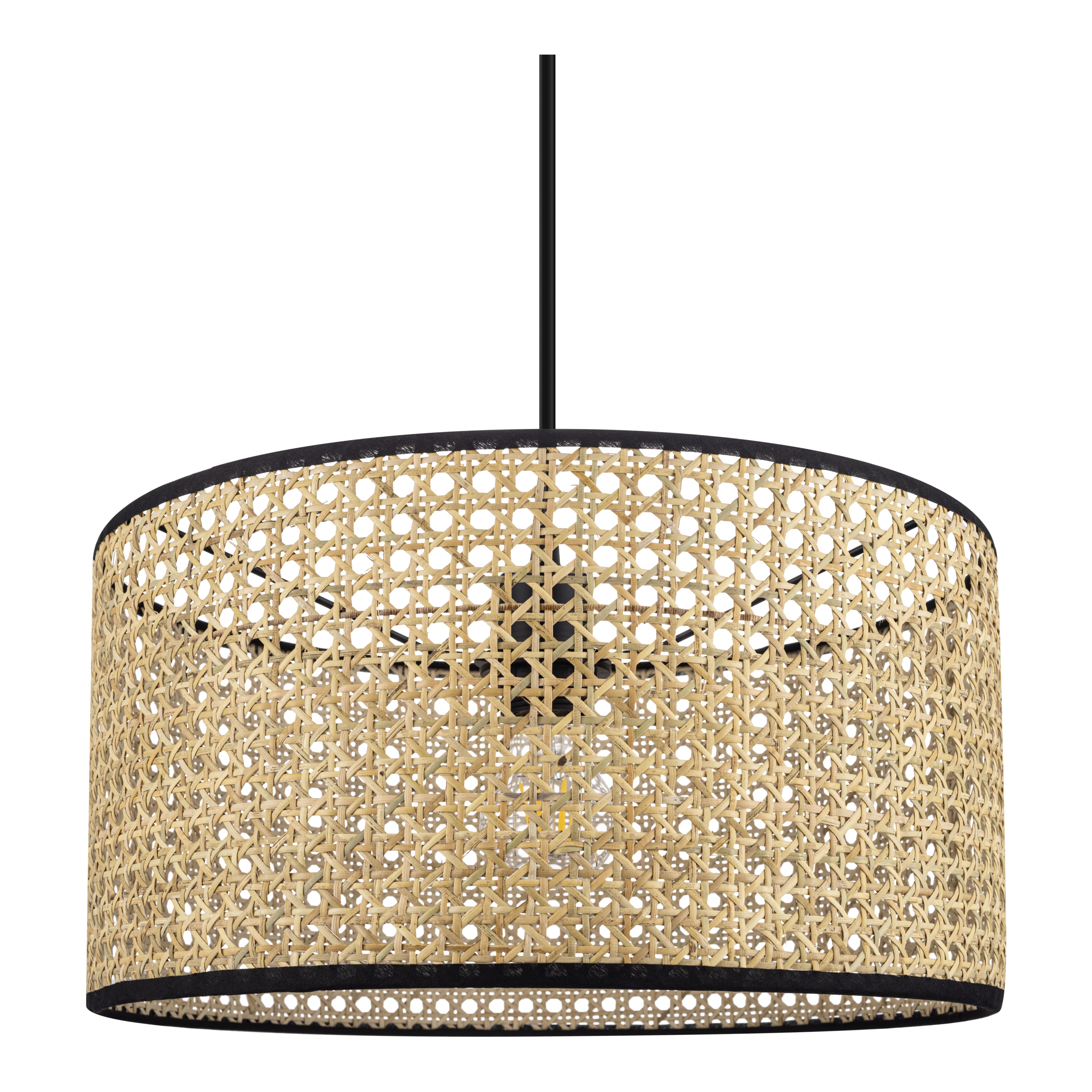 GoodHome Tonkin Natural & Black Round Lamp shade (D)38cm