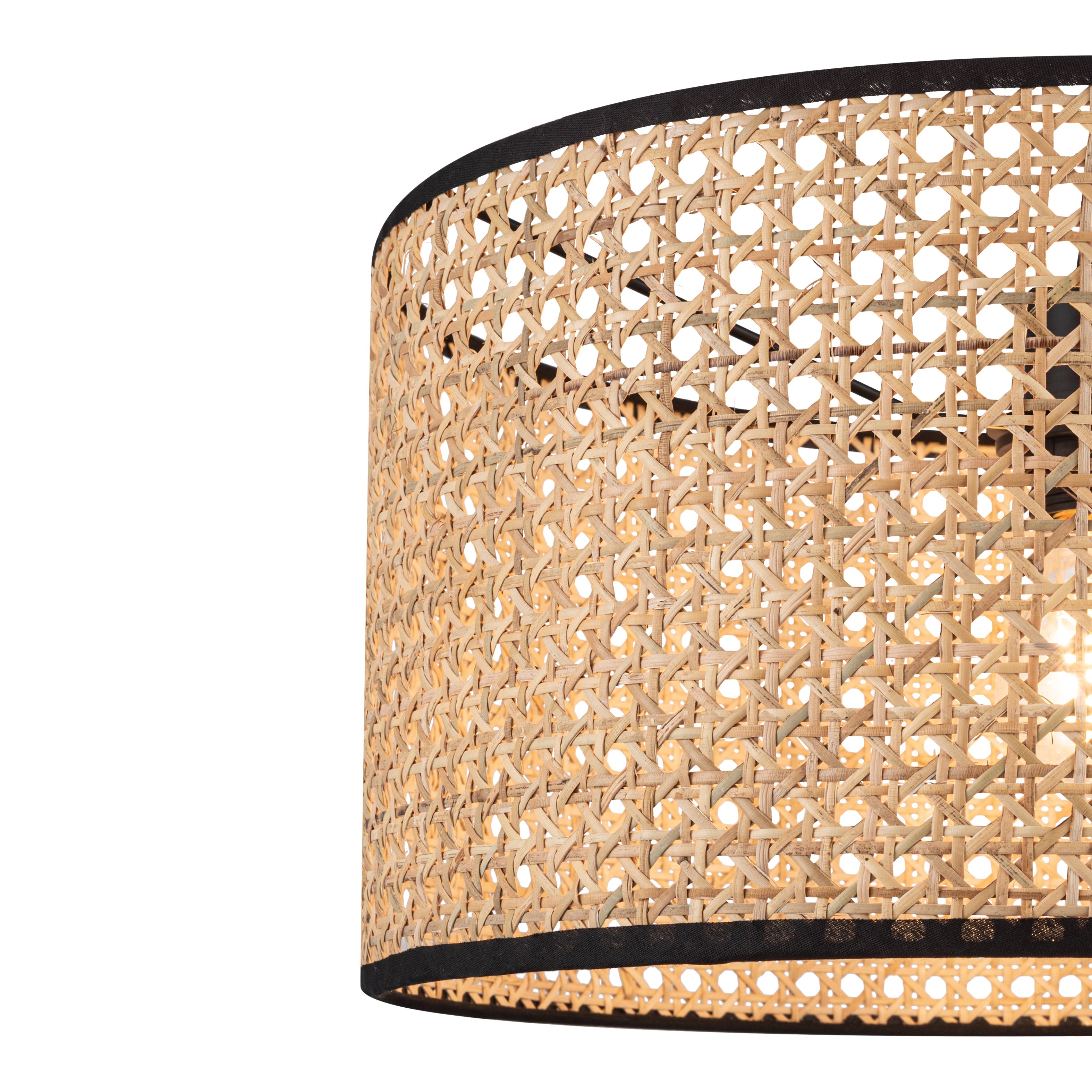 GoodHome Tonkin Natural & Black Round Lamp shade (D)38cm