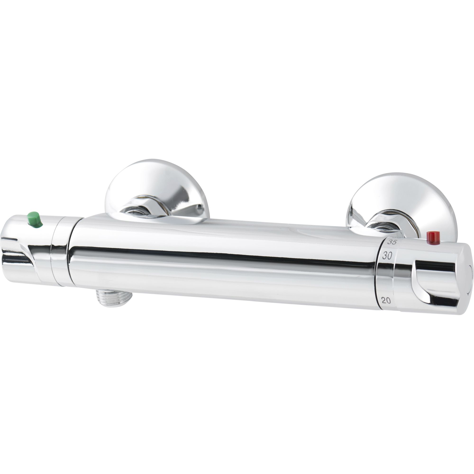 GoodHome Torba ½ turn Chrome Thermostatic Shower mixer