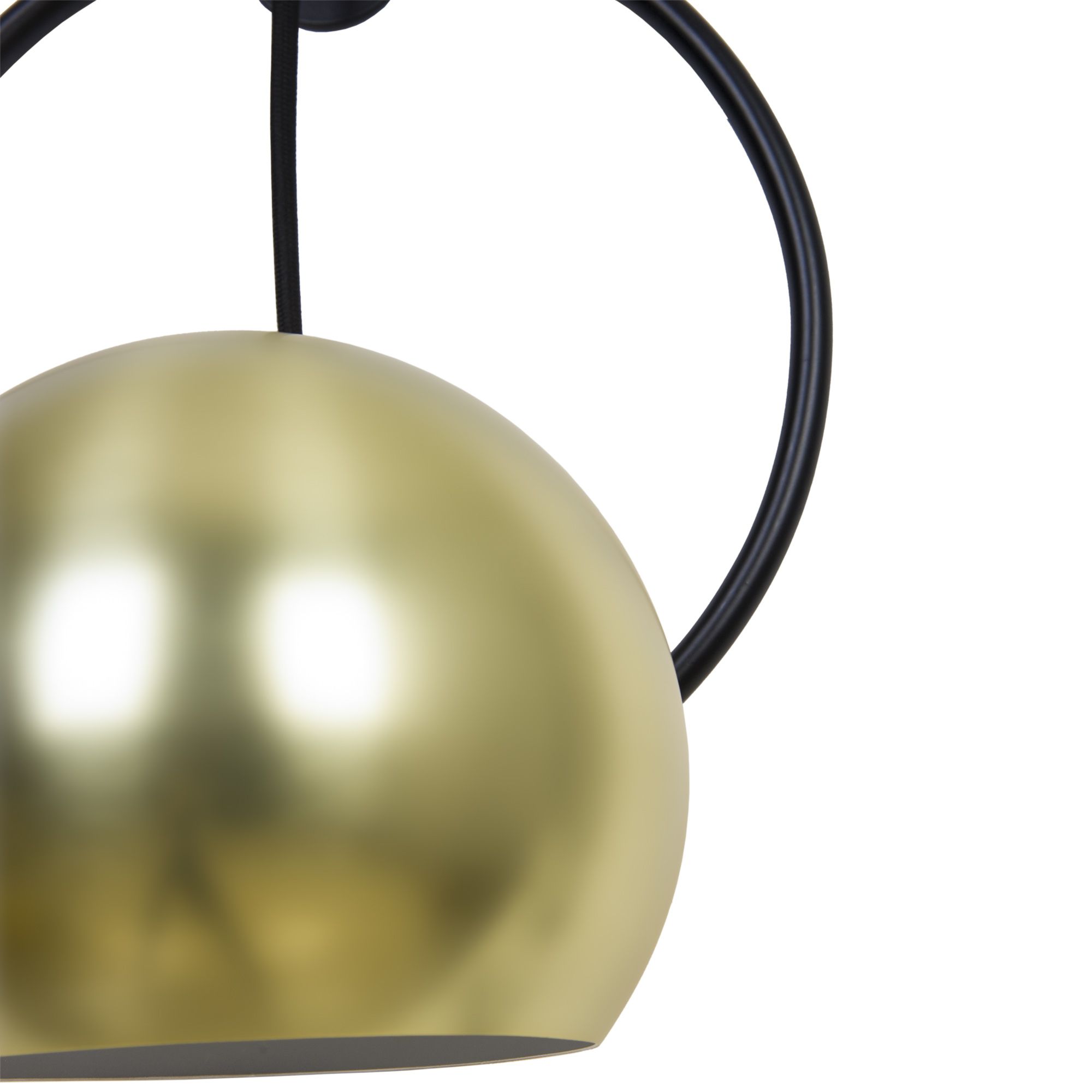 GoodHome Toroba Black Gold effect Plug-in Wall light