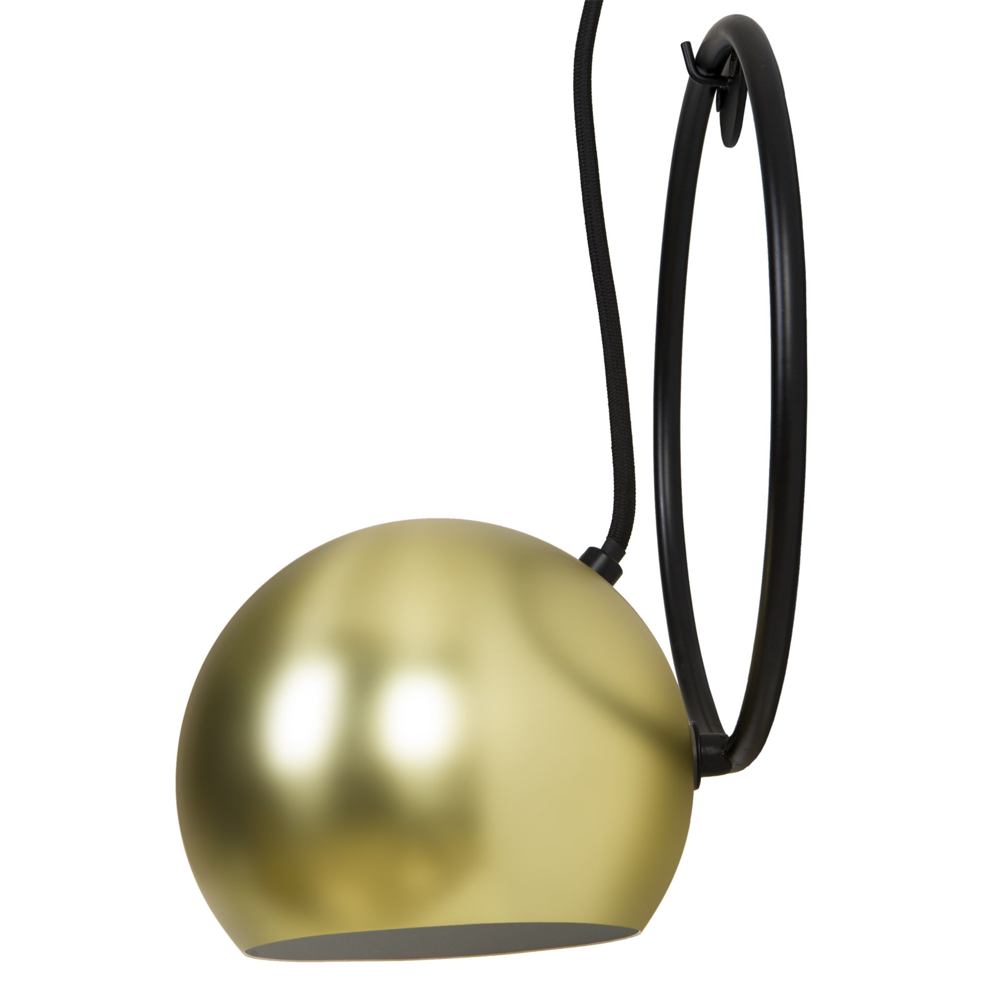 GoodHome Toroba Black Gold effect Plug-in Wall light