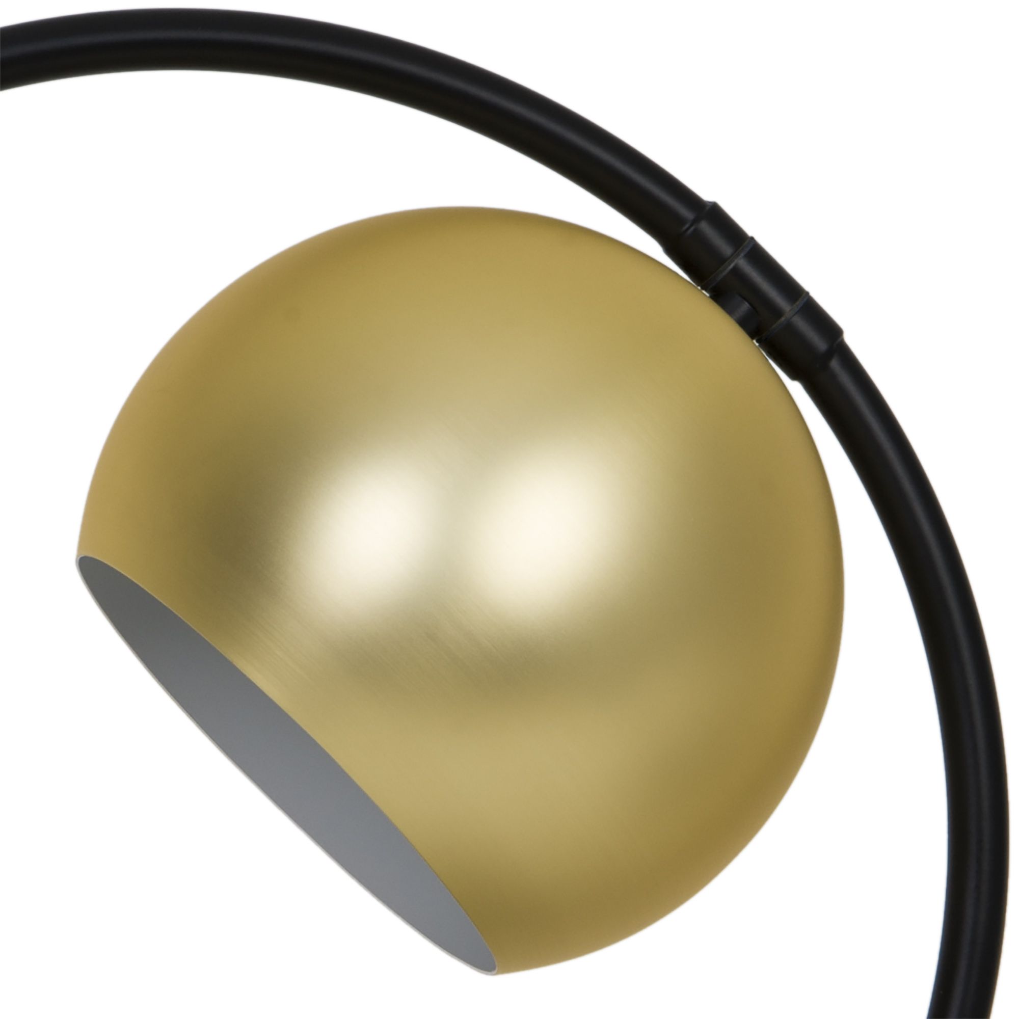 GoodHome Toroba Brushed Black Gold effect Table light