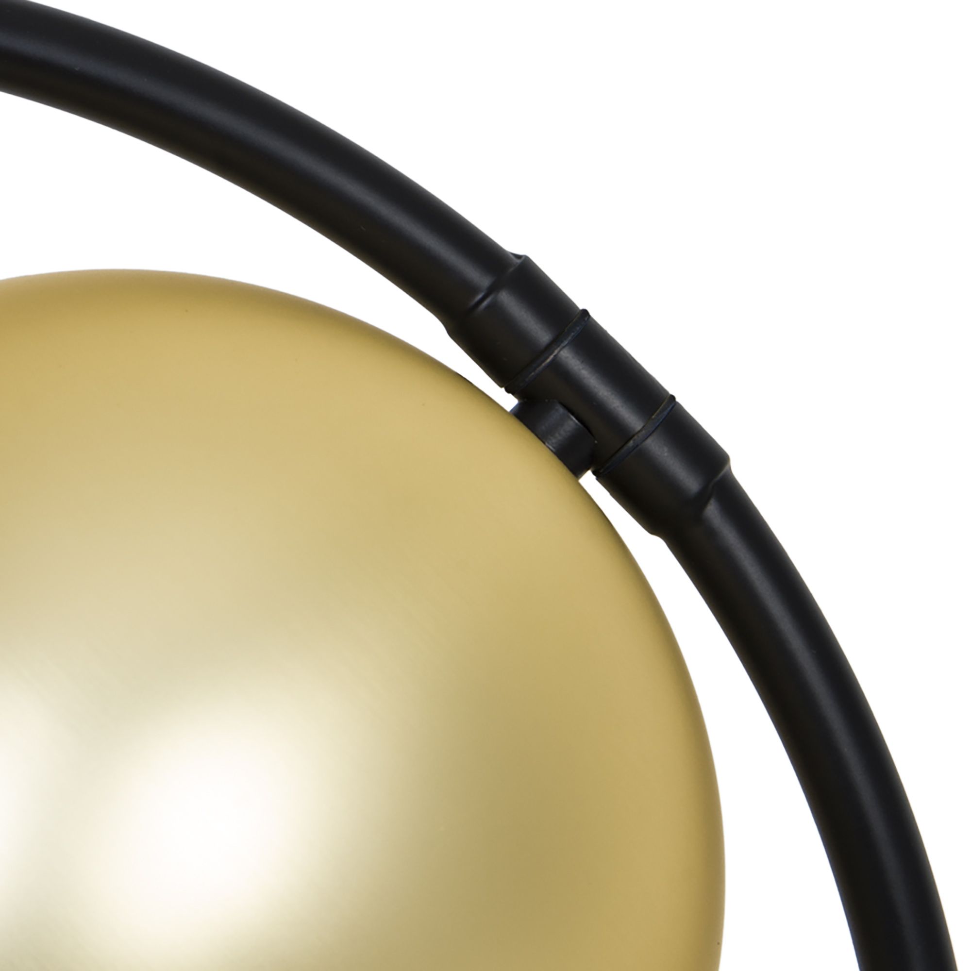 GoodHome Toroba Brushed Black Gold effect Table light