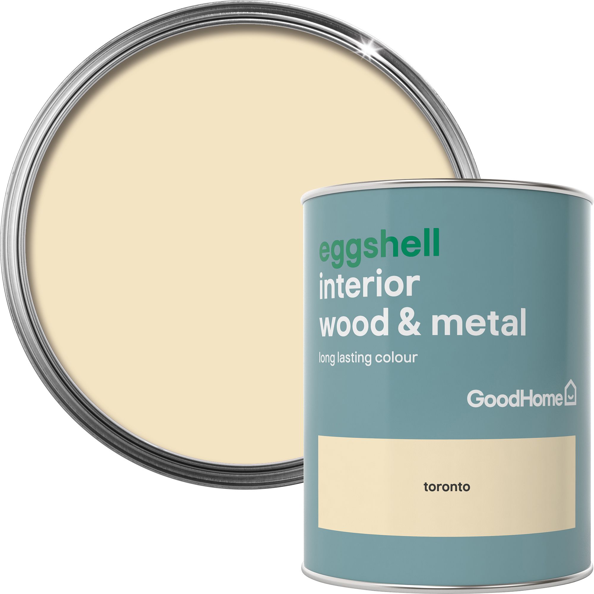 GoodHome Toronto Eggshell Metal & wood paint, 750ml