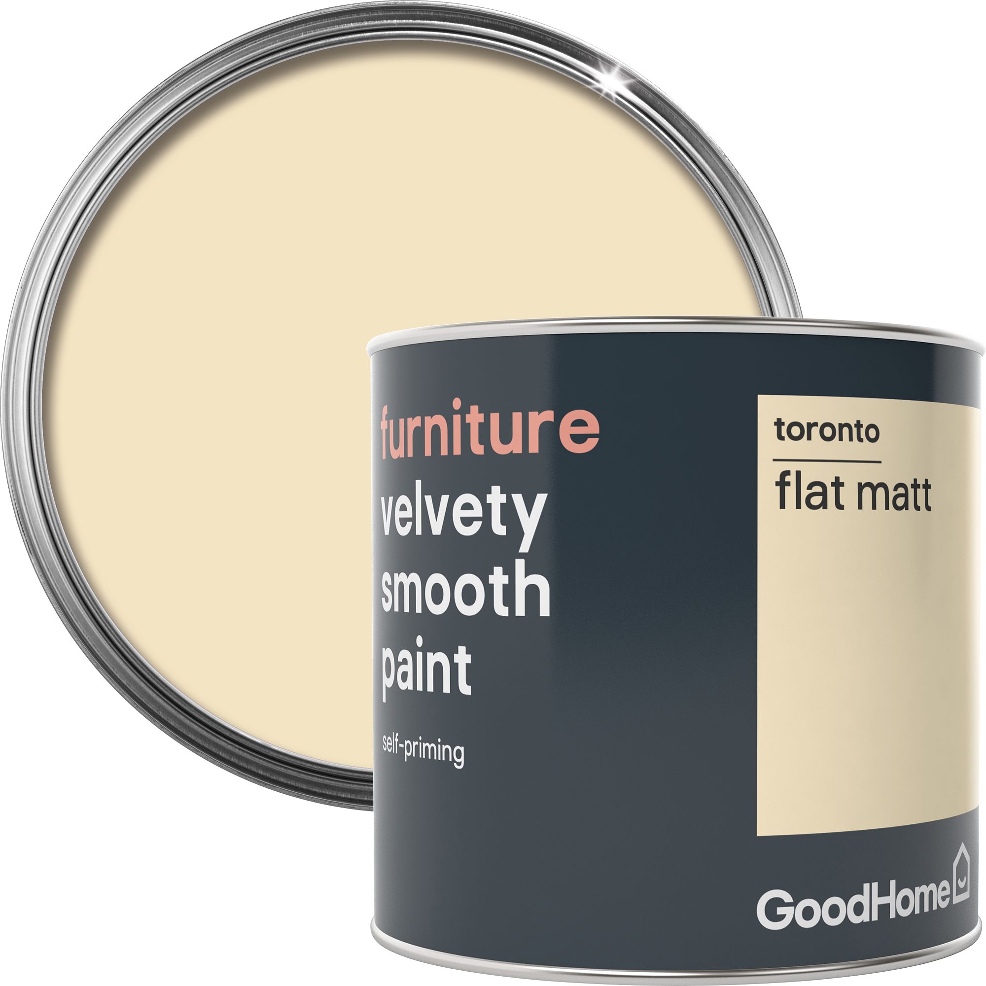 GoodHome Toronto Flat matt Furniture paint, 500ml