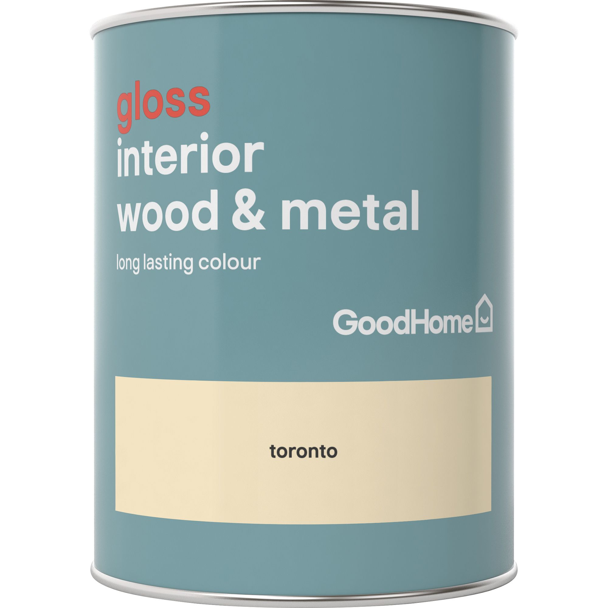 GoodHome Toronto Gloss Metal & wood paint, 750ml