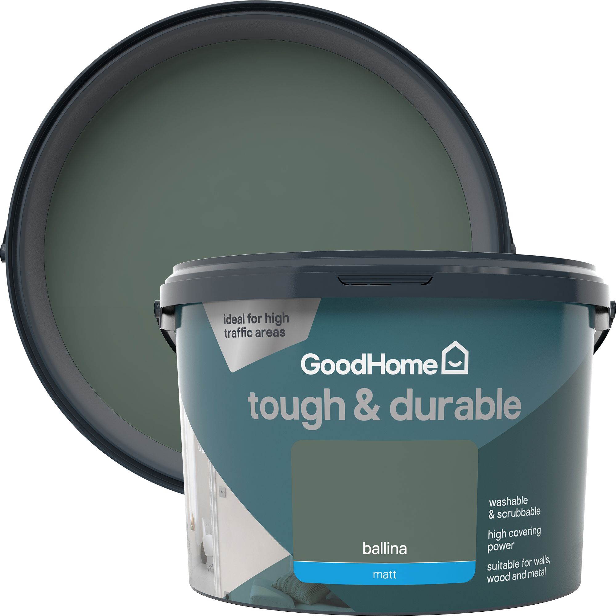 GoodHome Tough & Durable Ballina Matt Emulsion Paint, 2.5L | DIY At B&Q