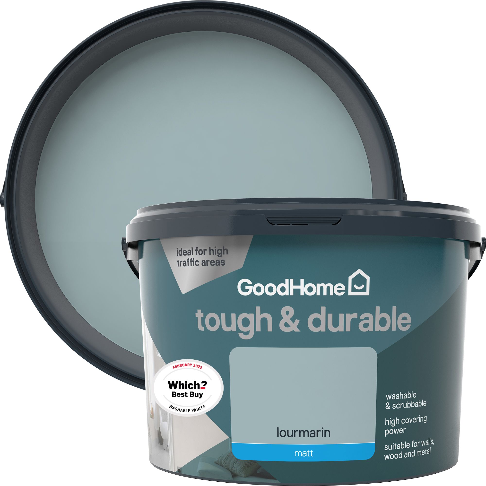 GoodHome Tough & Durable Lourmarin Matt Emulsion paint, 2.5L