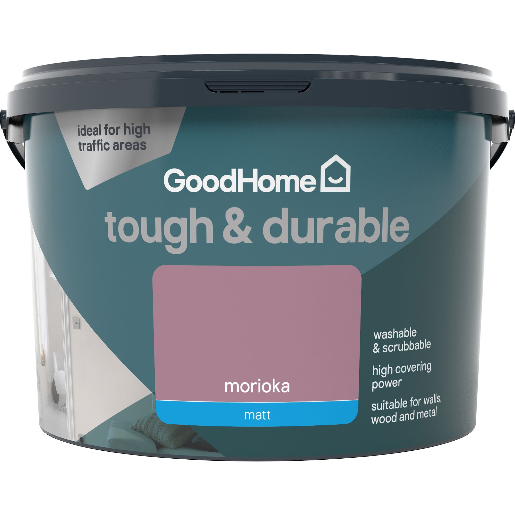 GoodHome Tough & Durable Morioka Matt Emulsion paint, 2.5L