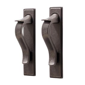 GoodHome Toum Pewter effect Silver Kitchen cabinets Handle (L)2.6cm, Pack of 2