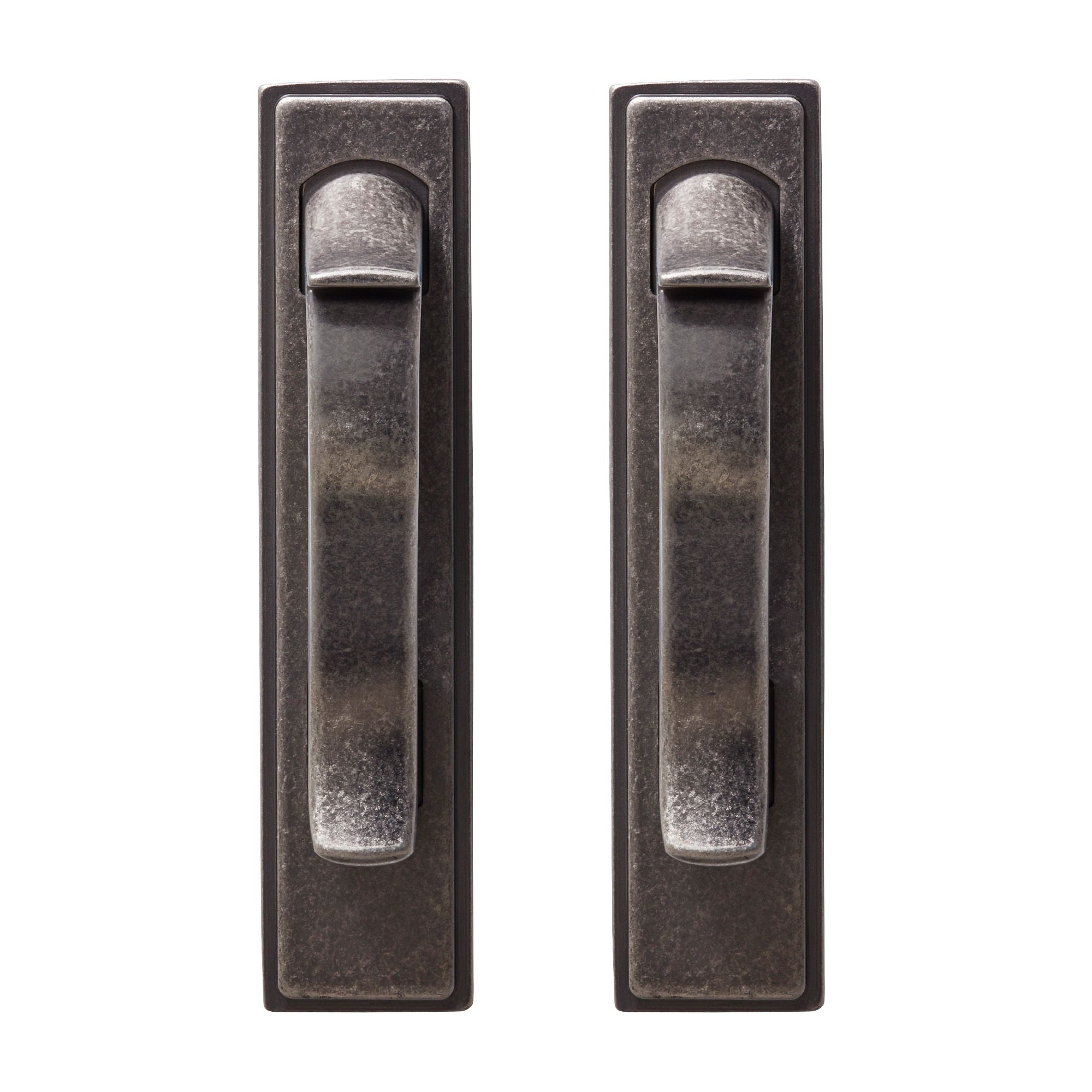 GoodHome Toum Pewter effect Silver Kitchen cabinets Handle (L)2.6cm, Pack of 2