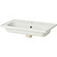 GoodHome Towan White Oblong Counter-mounted Counter top Basin (W)61.2cm
