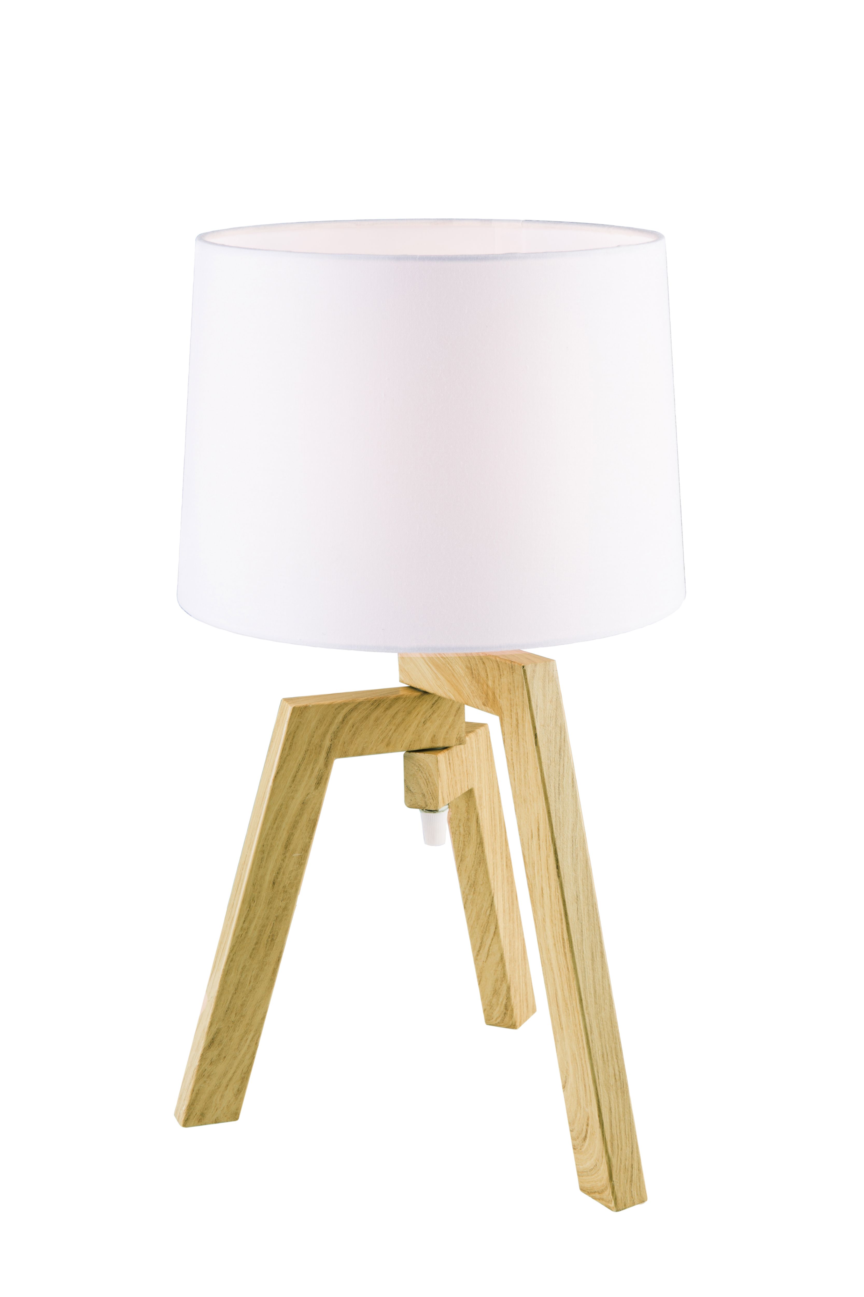 GoodHome Trianoy White Wood effect Table light