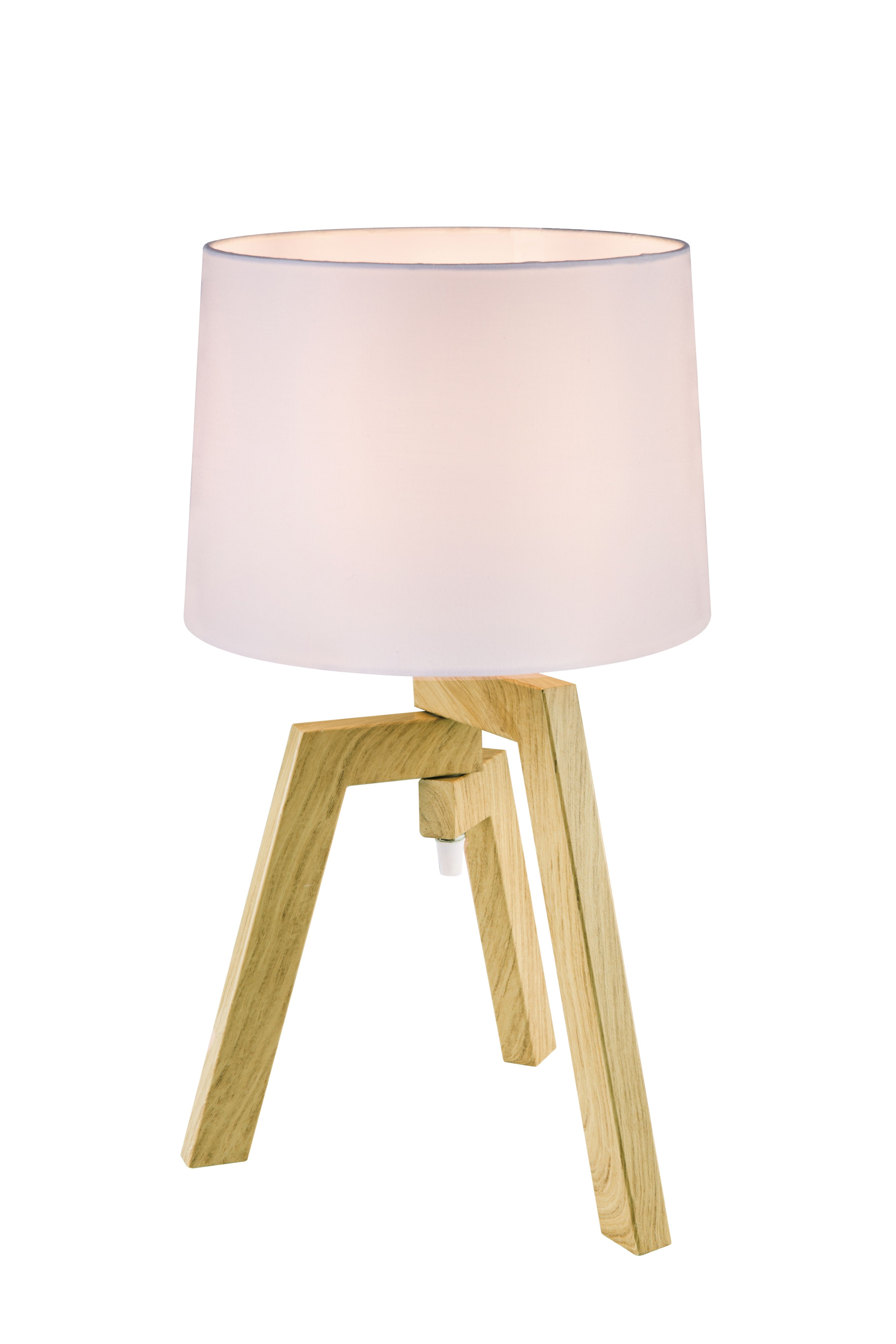 GoodHome Trianoy White Wood effect Table light