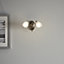 GoodHome Trivia Antique brass effect Double Wall light
