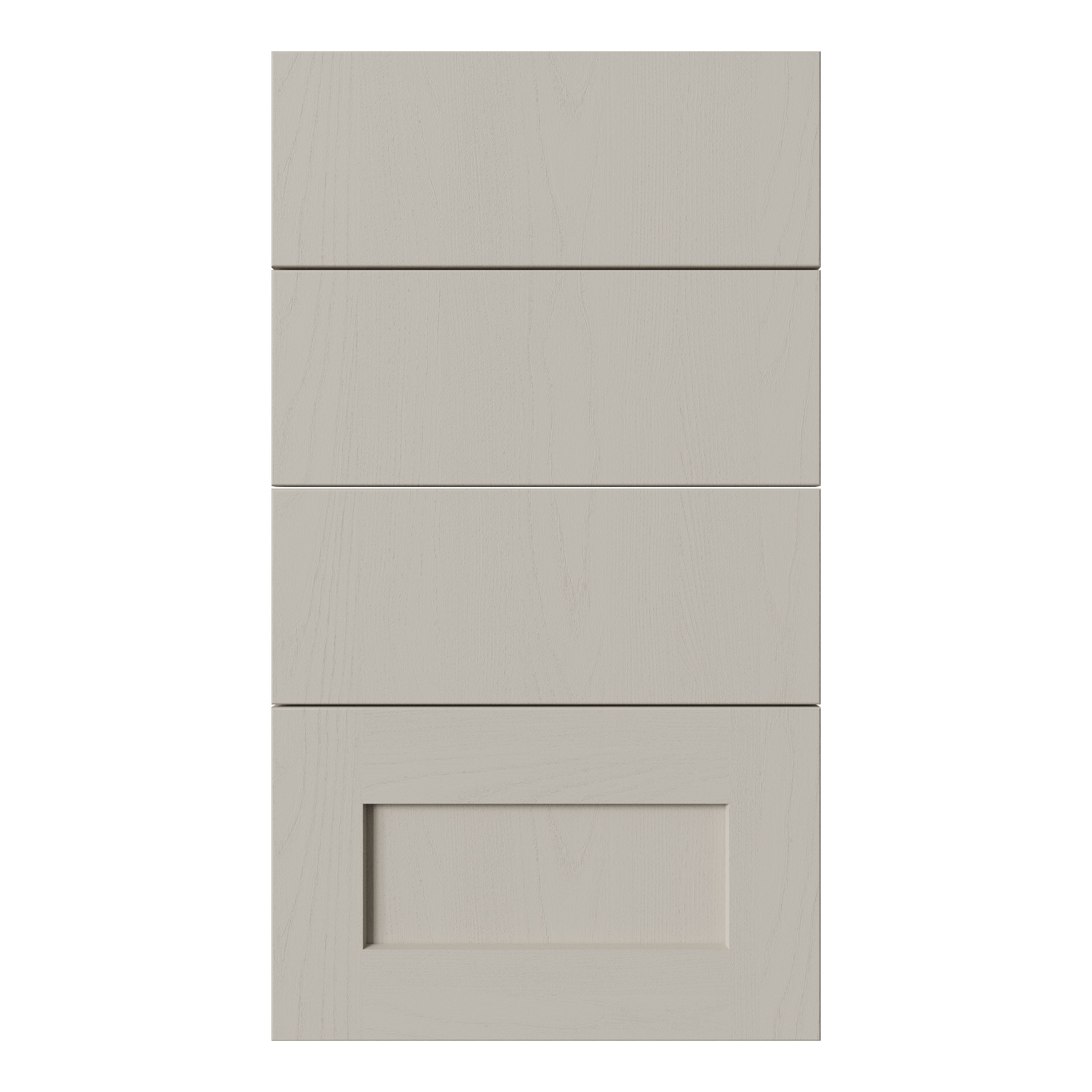 GoodHome Tydeman Matt pebble Shaker 4 drawer cabinet front (H)720mm (W)397mm (T)20mm