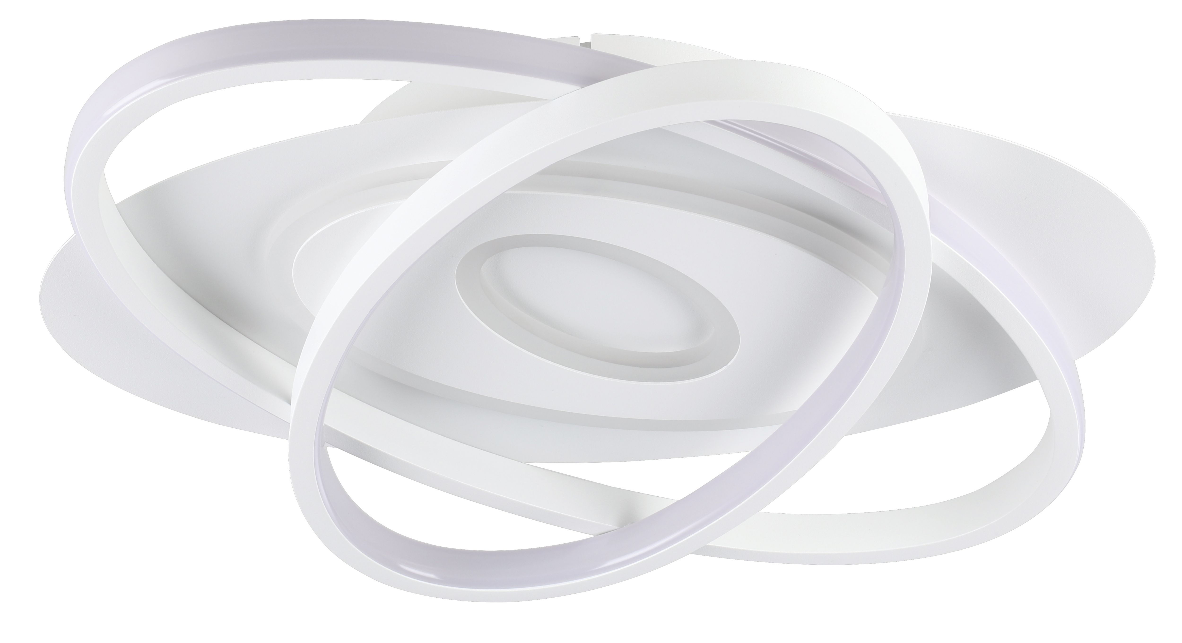 GoodHome Uldino Round Matt Metal & plastic White LED Ceiling light