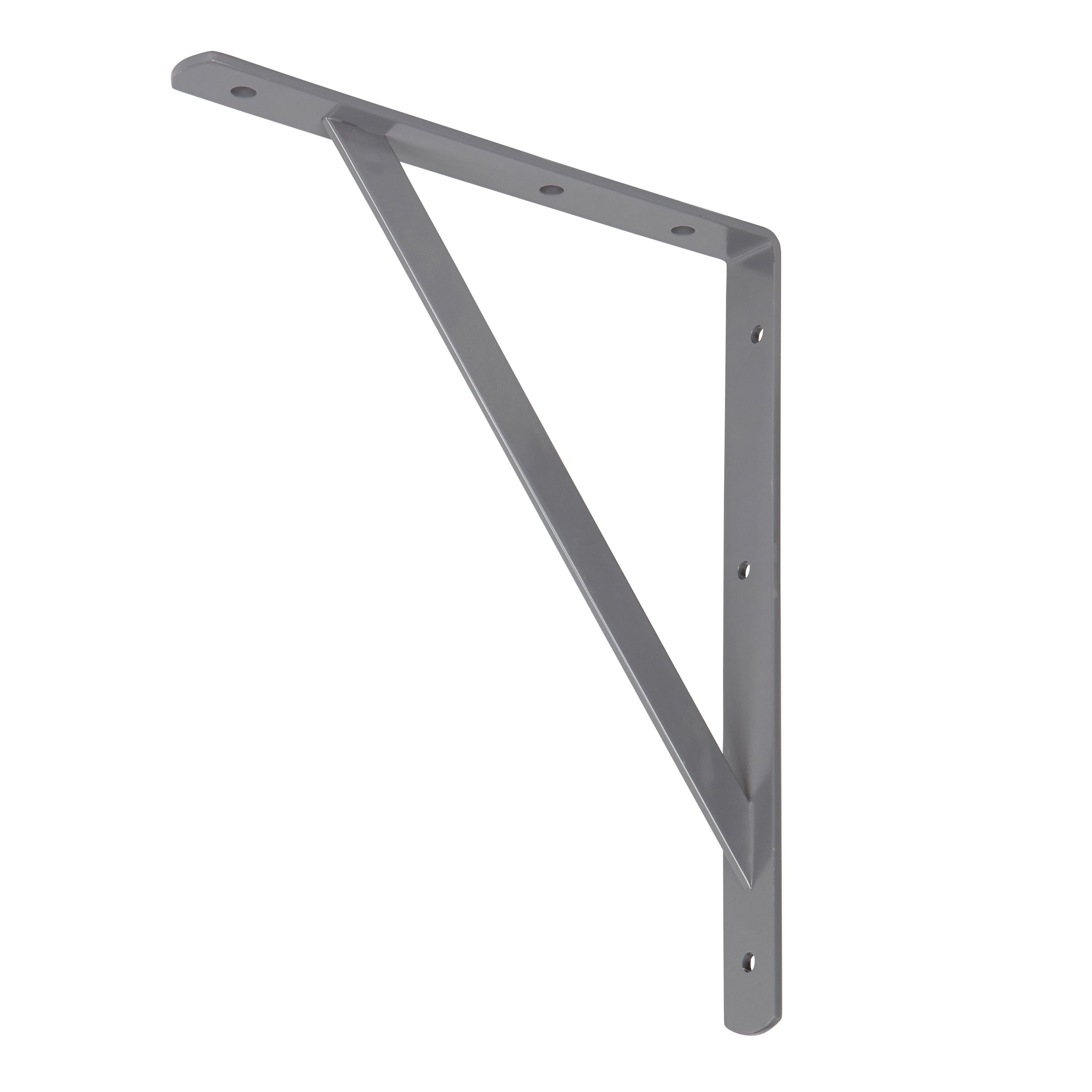 GoodHome Ultim Grey Steel Shelving bracket (H)300mm (D)250mm