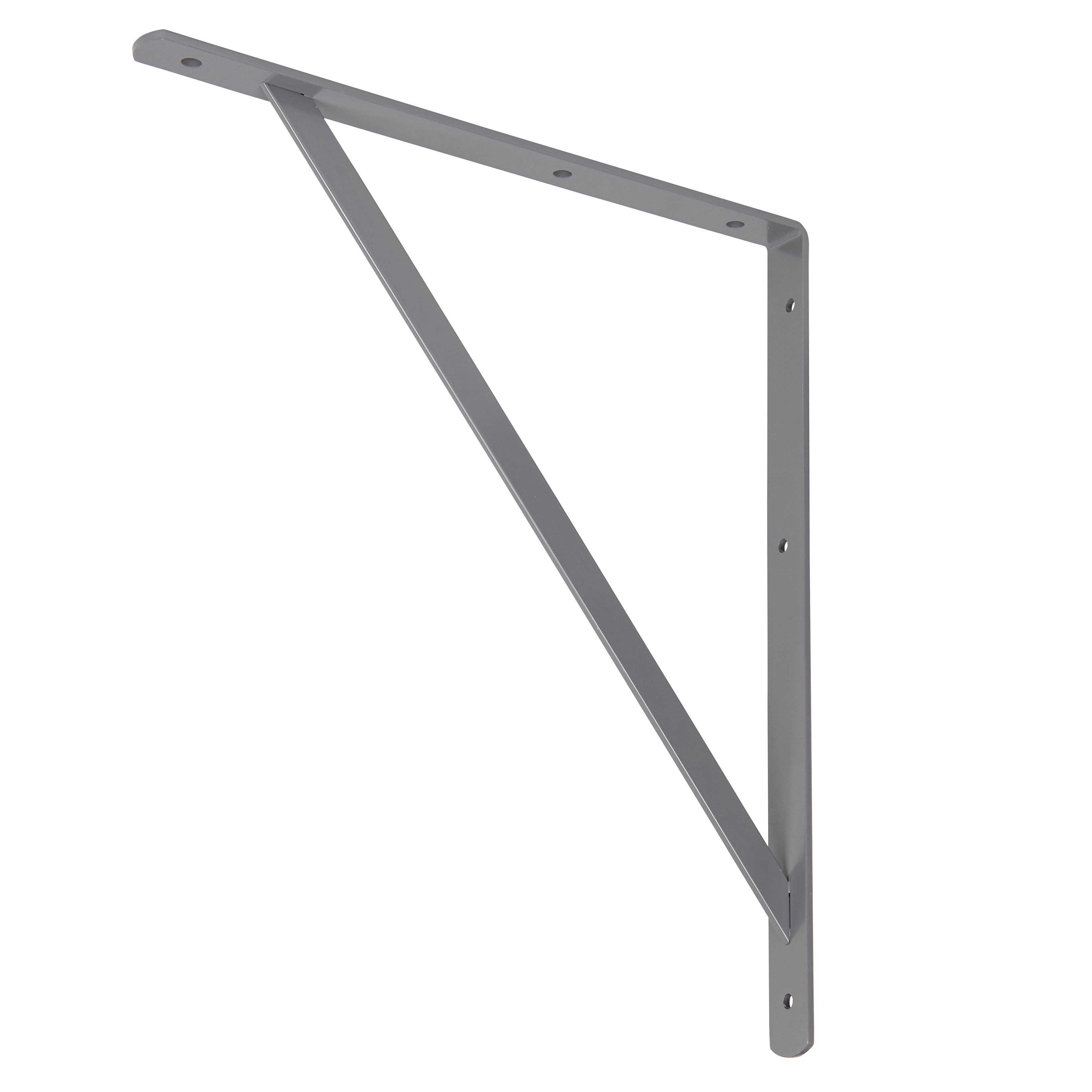 GoodHome Ultim Grey Steel Shelving bracket (H)400mm (D)350mm