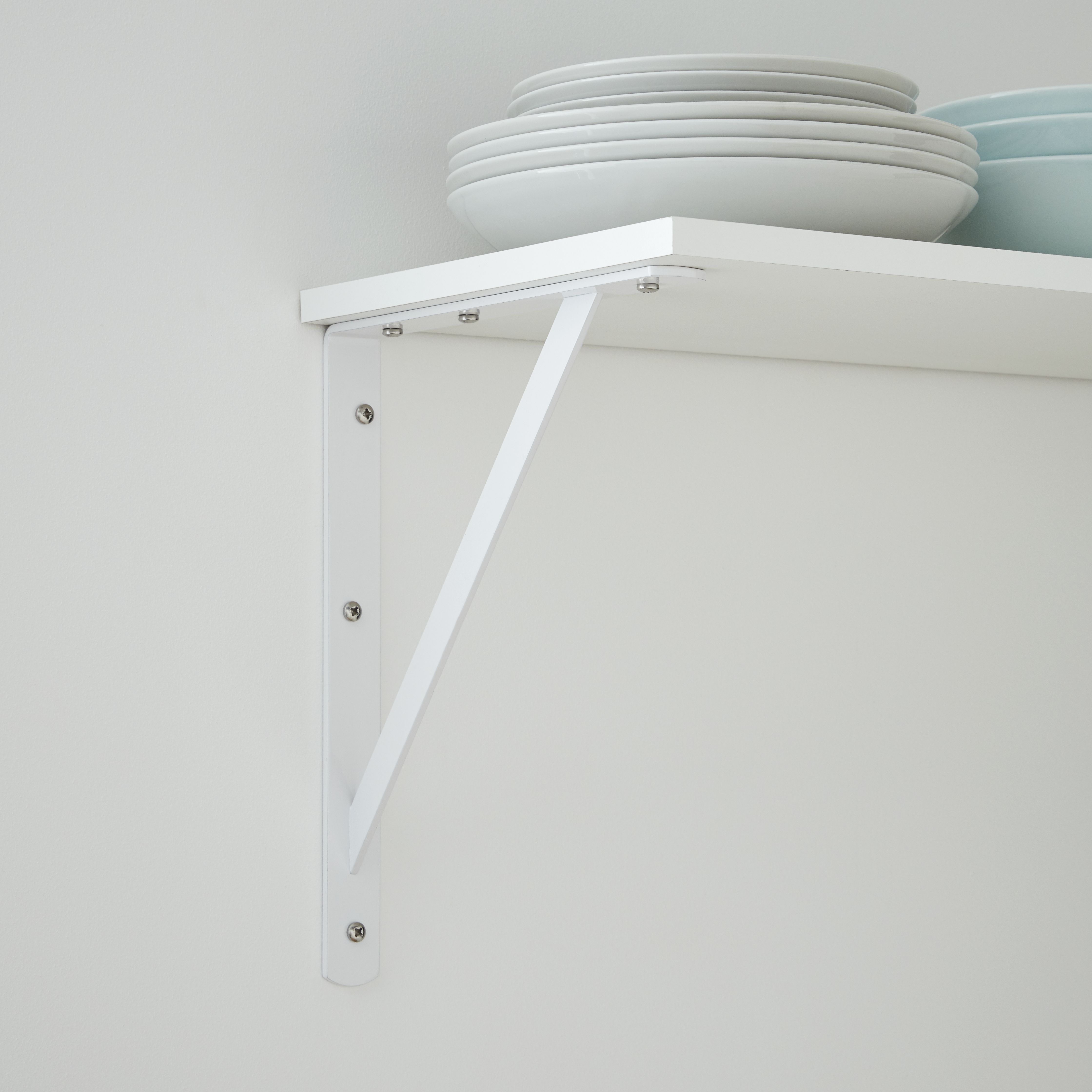 GoodHome Ultim White Steel Shelving bracket (H)300mm (D)250mm