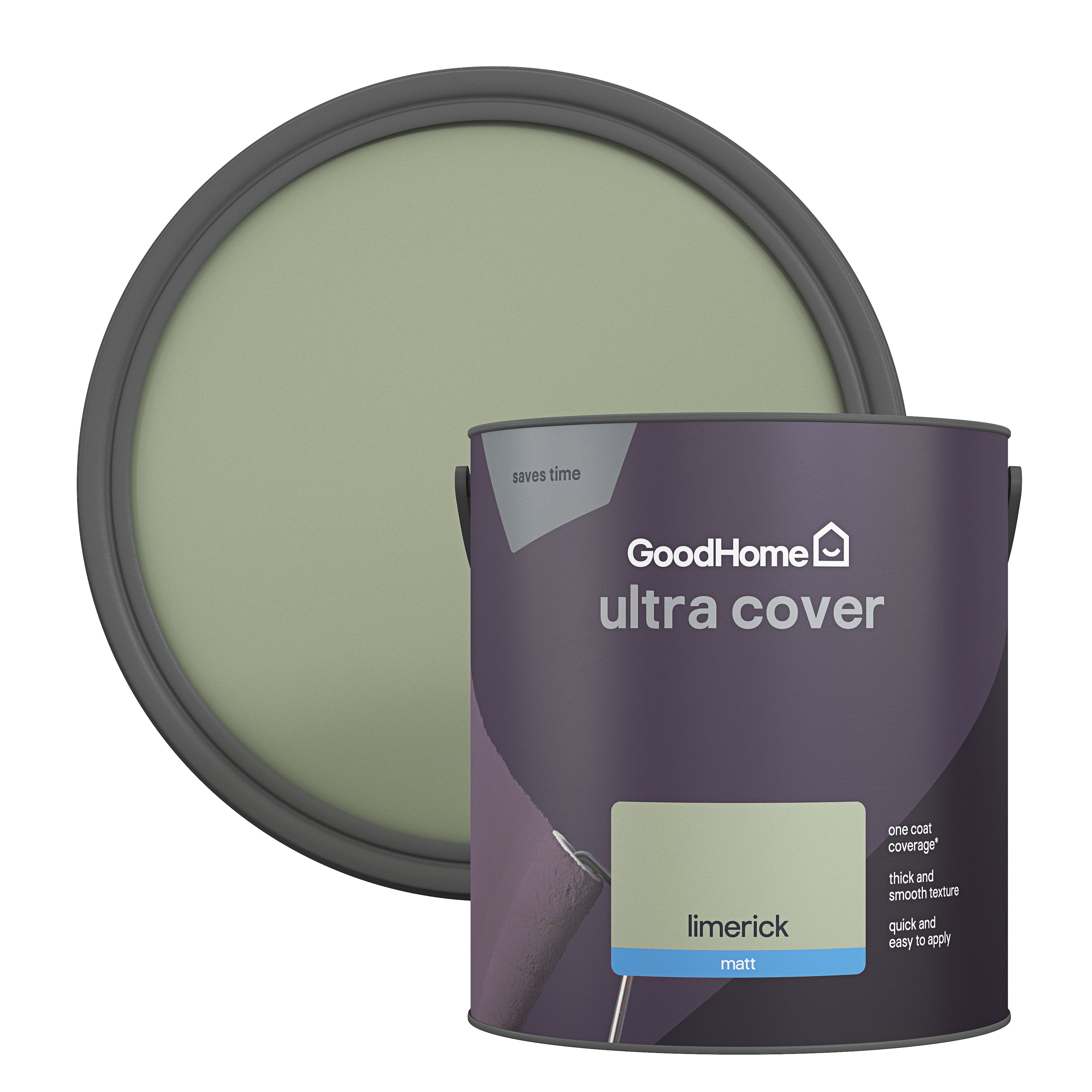 GoodHome Ultra Cover Limerick Matt Wall & ceiling Emulsion paint, 2.5L