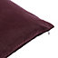 GoodHome Valgreta Burgundy Plain Indoor Cushion (L)43cm x (W)43cm