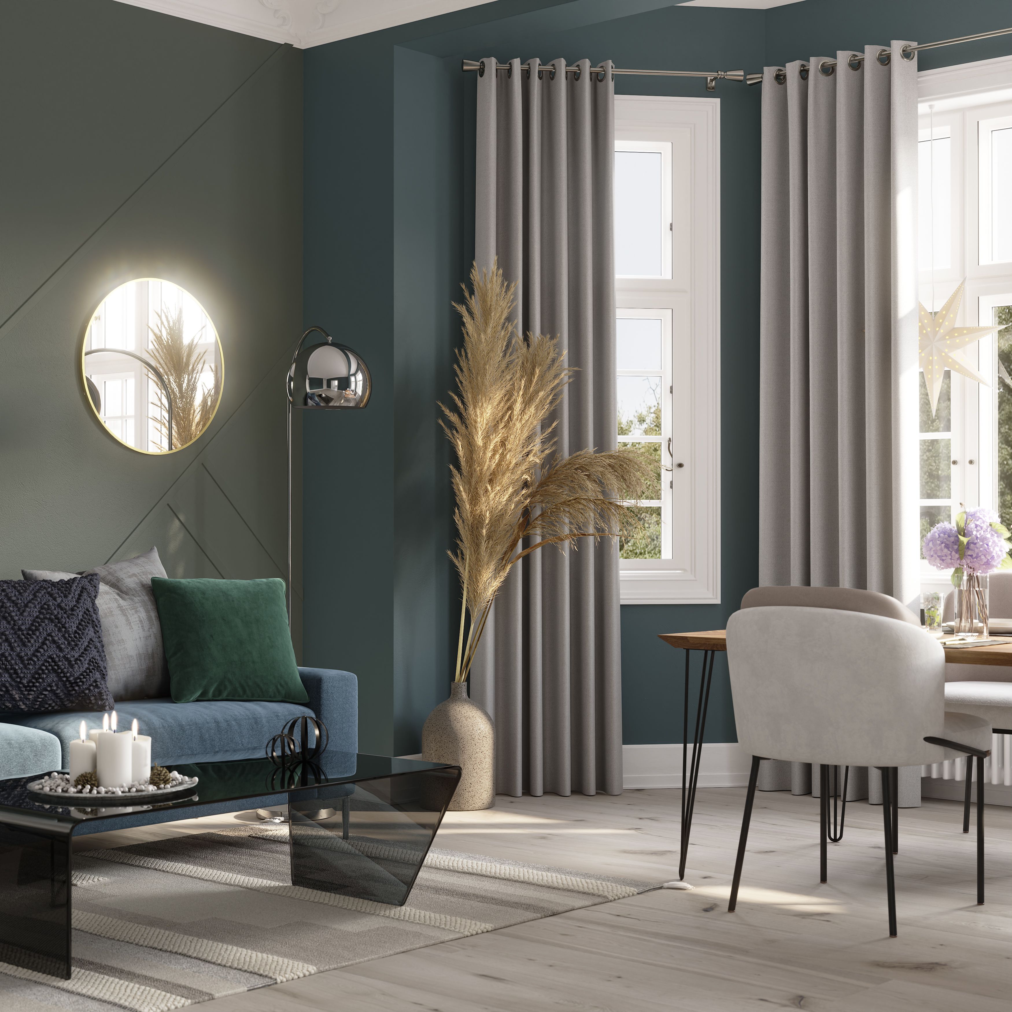 Valgreta Square Dark green Cushion (L)43cm x (W)430cm - 10