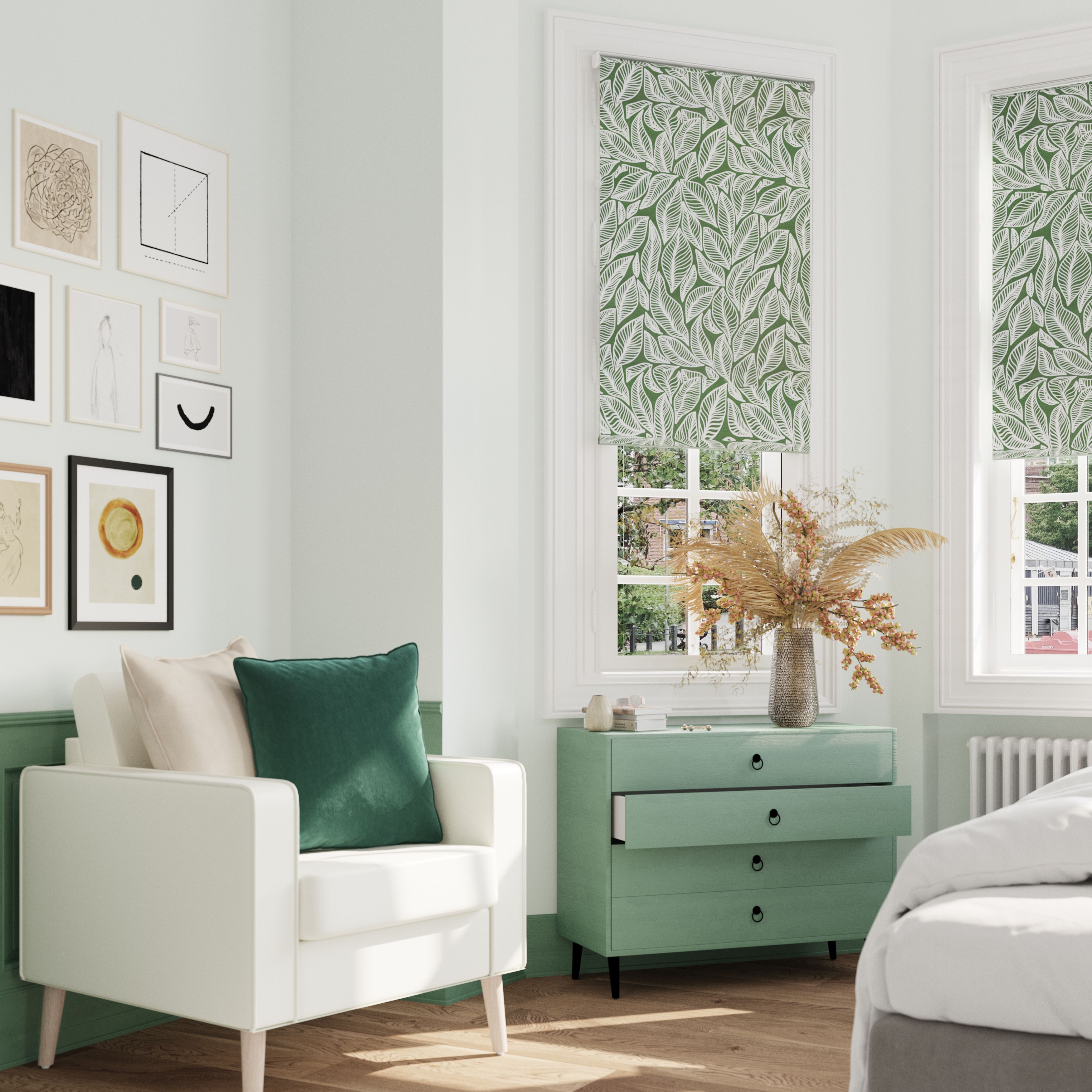Valgreta Square Dark green Cushion (L)43cm x (W)430cm - 8