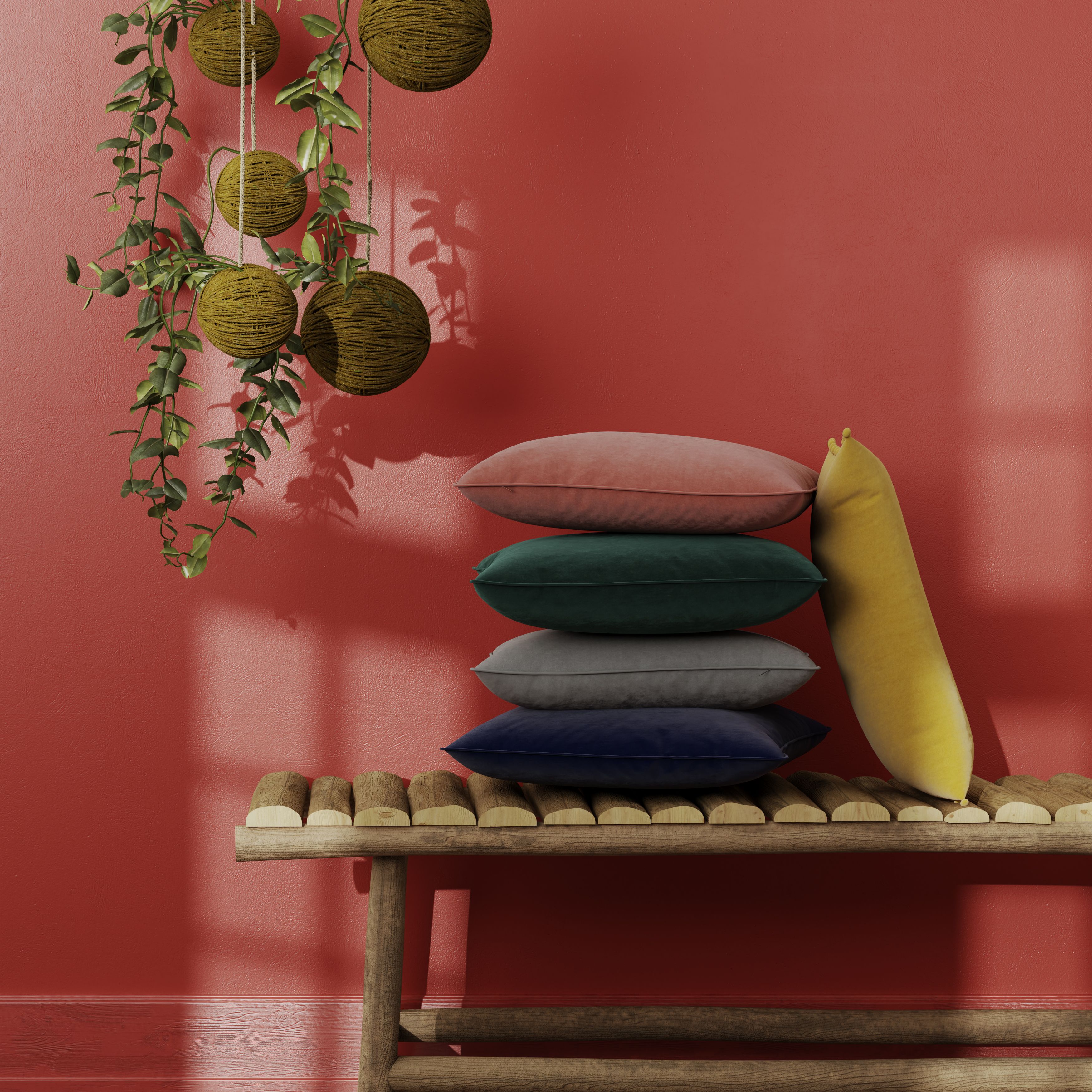 Valgreta Square Dark green Cushion (L)43cm x (W)430cm - 4