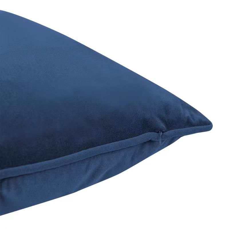 GoodHome Valgreta Deep navy Square Velvet effect Indoor Cushion, (L)43cm x (W)43cm