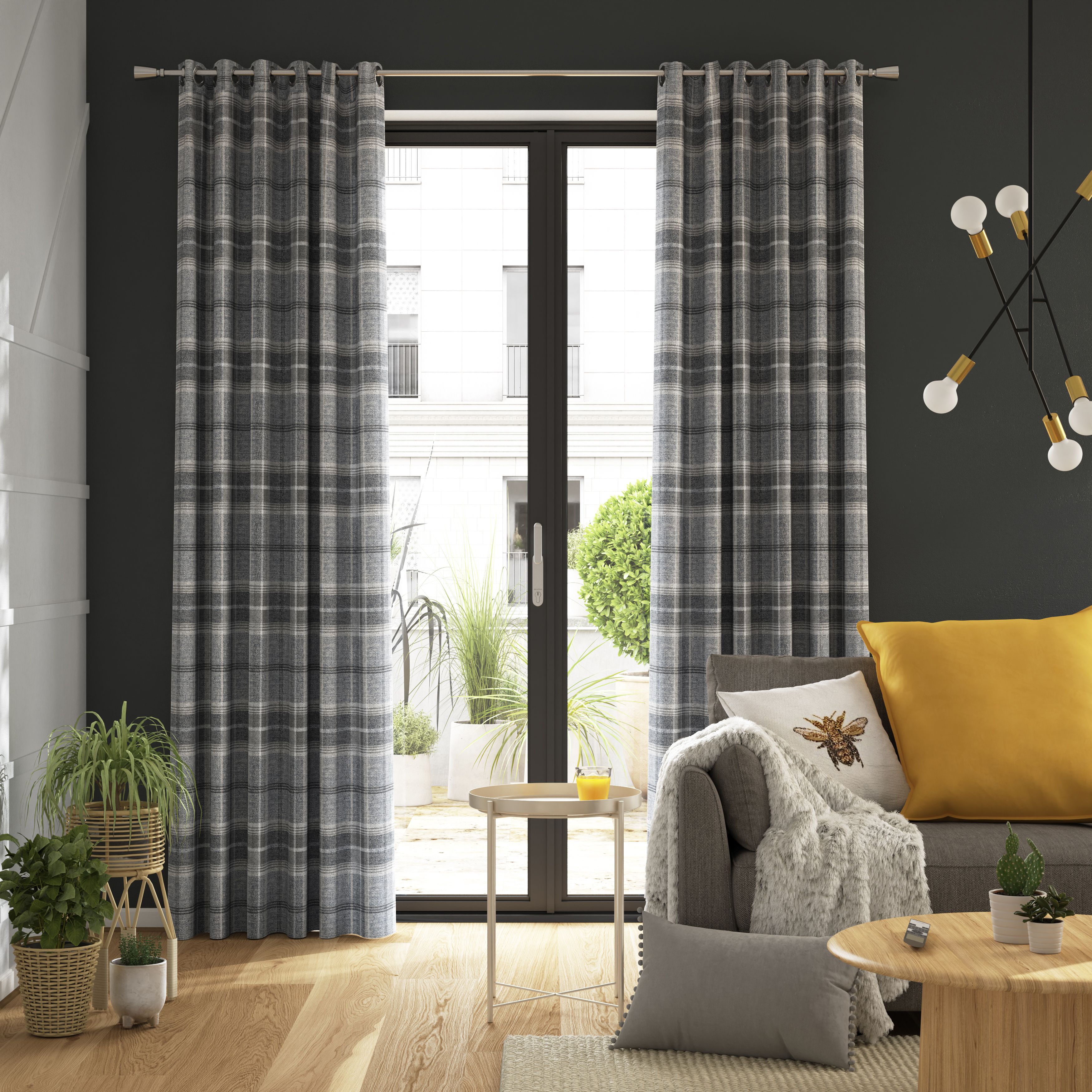 GoodHome Valgreta Grey Rectangular Velvet effect Indoor Cushion, (L)30cm x (W)50cm