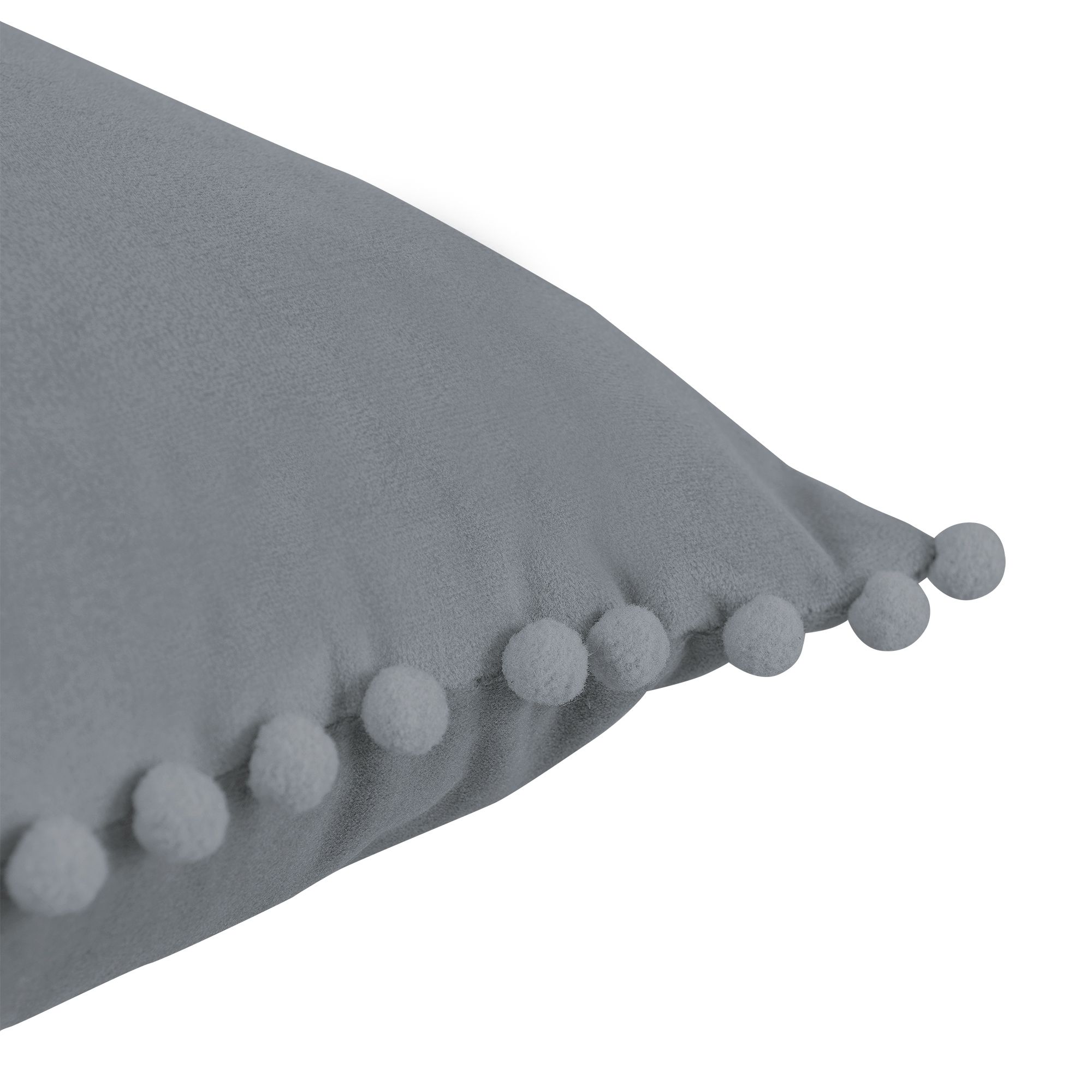 GoodHome Valgreta Grey Rectangular Velvet effect Indoor Cushion, (L)30cm x (W)50cm