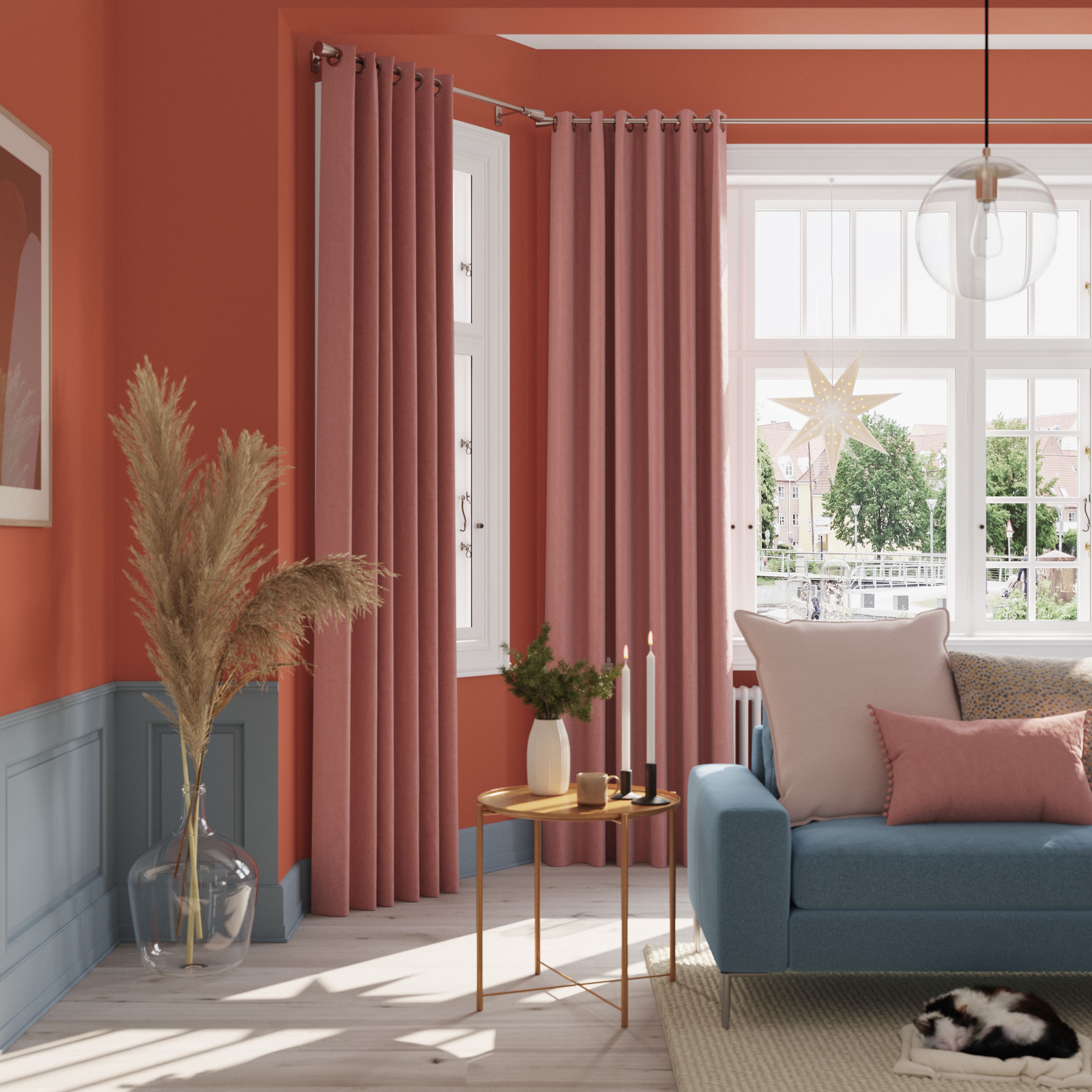 Valgreta Rectangular Pink Cushion (L)30cm x (W)500cm - 8