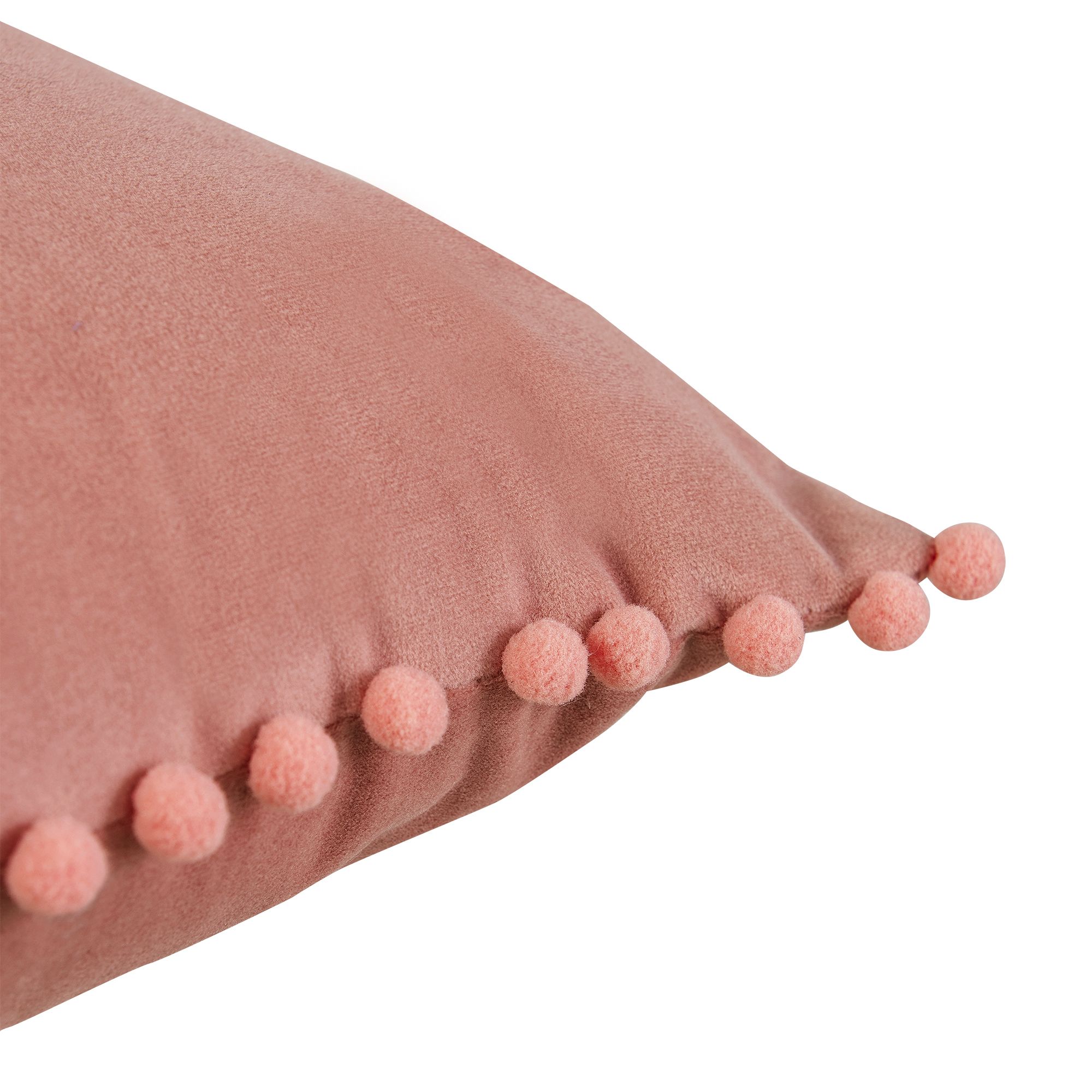 GoodHome Valgreta Pink Rectangular Velvet effect Indoor Cushion, (L)30cm x (W)50cm