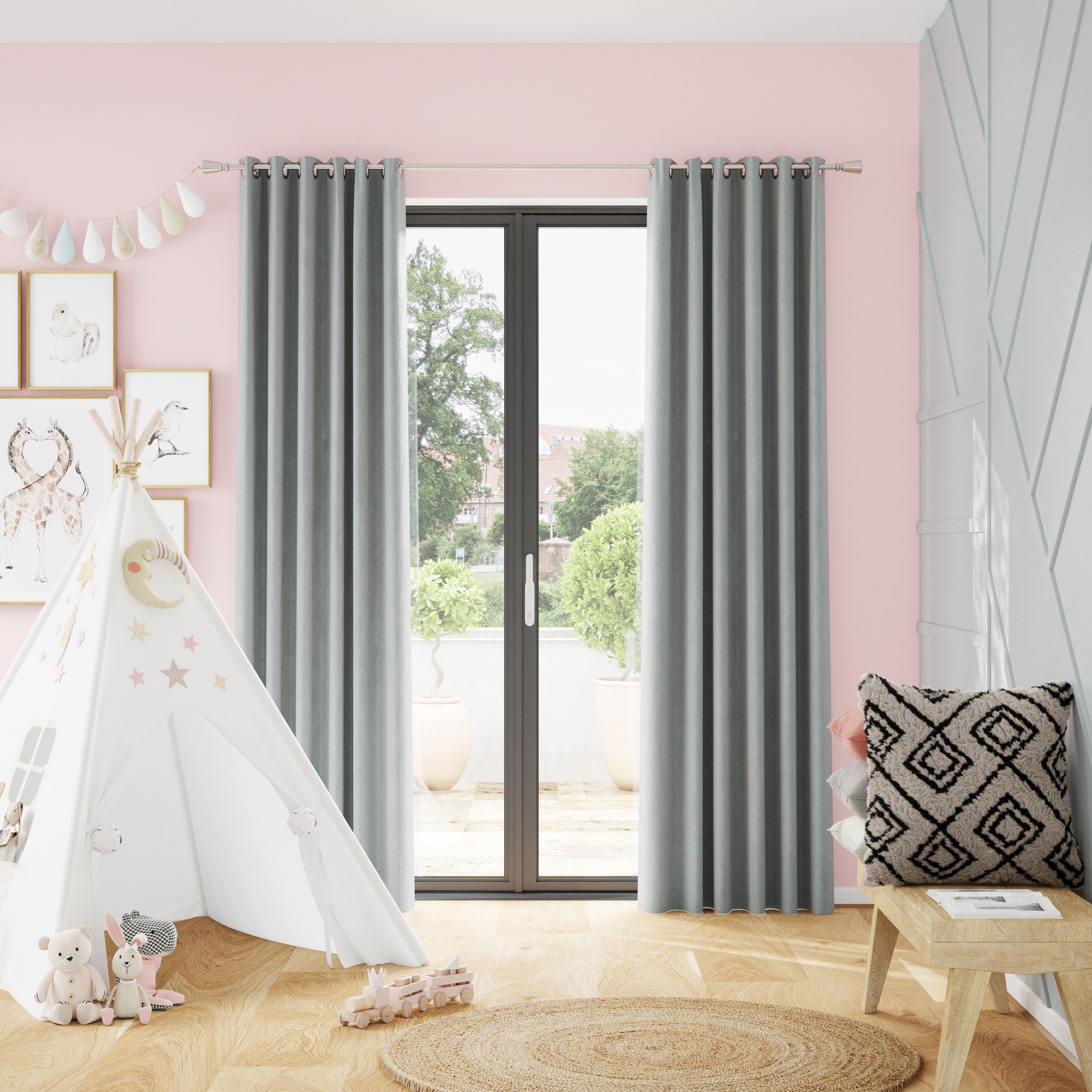 GoodHome Valgreta Pink Square Indoor Cushion (L)43cm x (W)430cm - 9