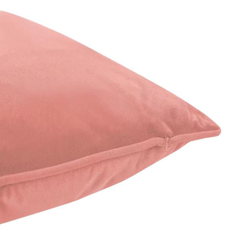 GoodHome Valgreta Pink Square Velvet effect Indoor Cushion, (L)43cm x (W)43cm