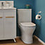GoodHome Valois Compact Close-coupled Closed rim Standard Toilet set with Soft close seat