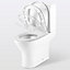 GoodHome Valois Compact Close-coupled Closed rim Standard Toilet set with Soft close seat